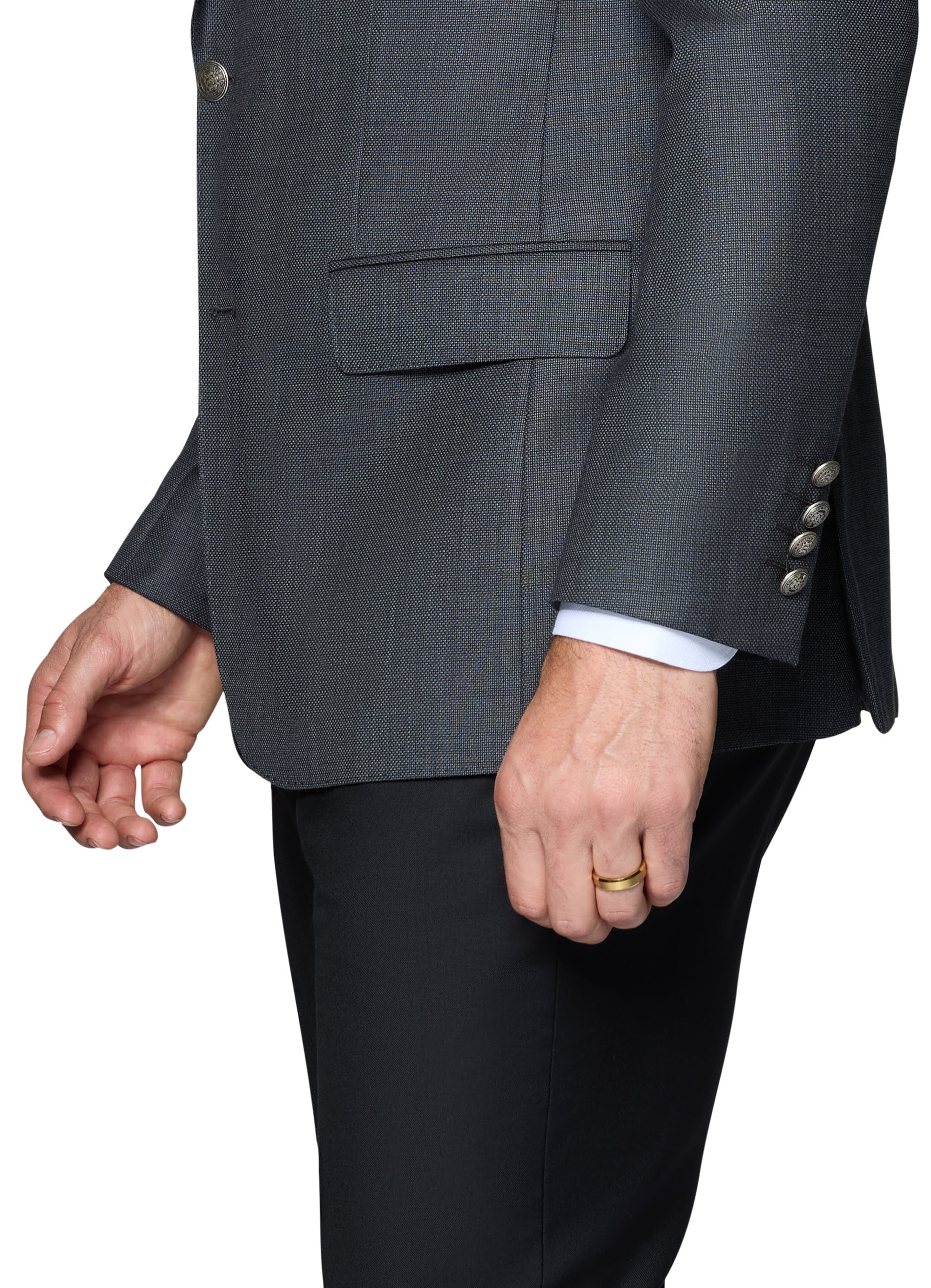 Bergamo Elegant Wool Blazer Modern Fit - Grey