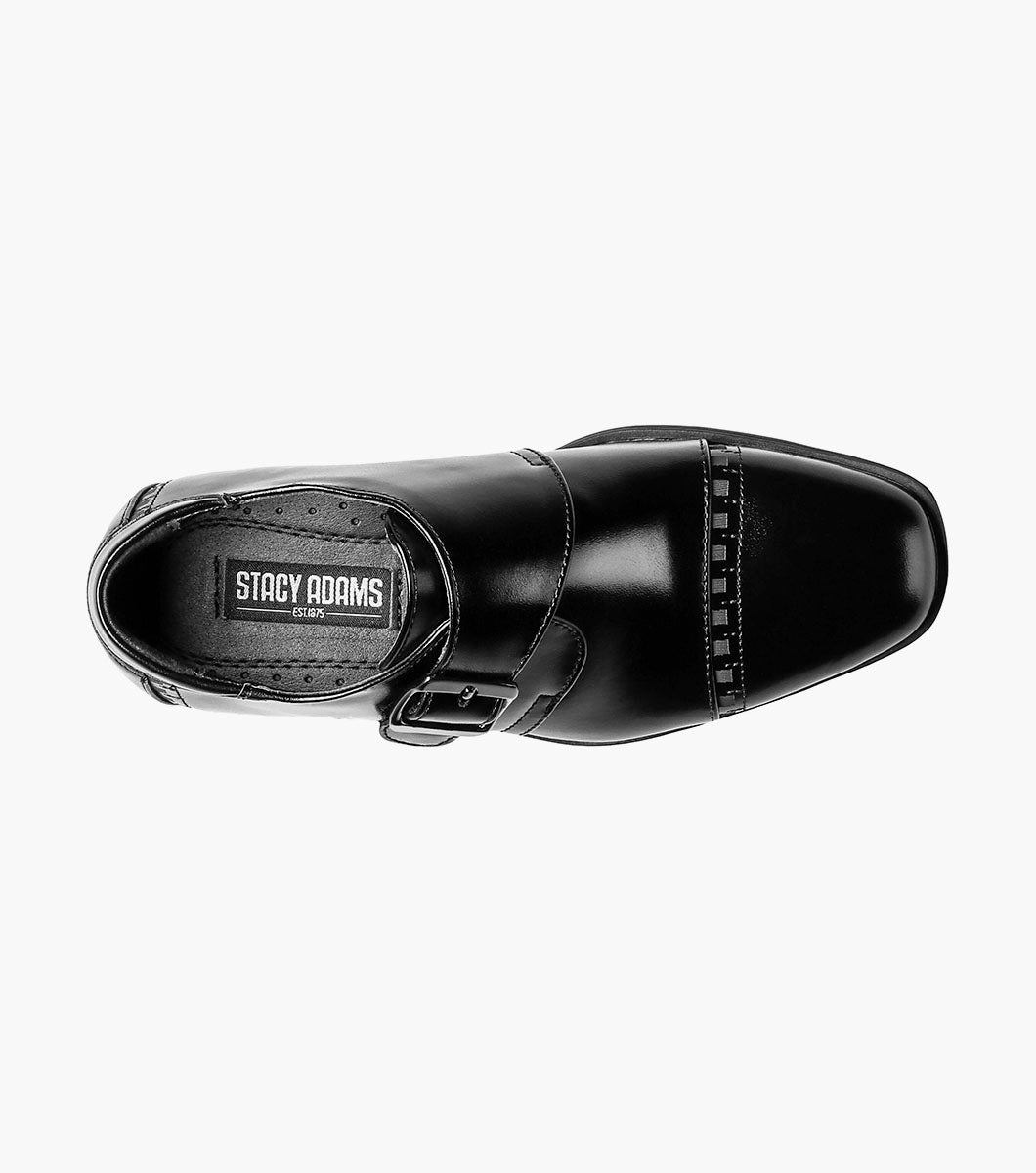 BOYS MACMILLIAN  Cap Toe Monk Strap - Black