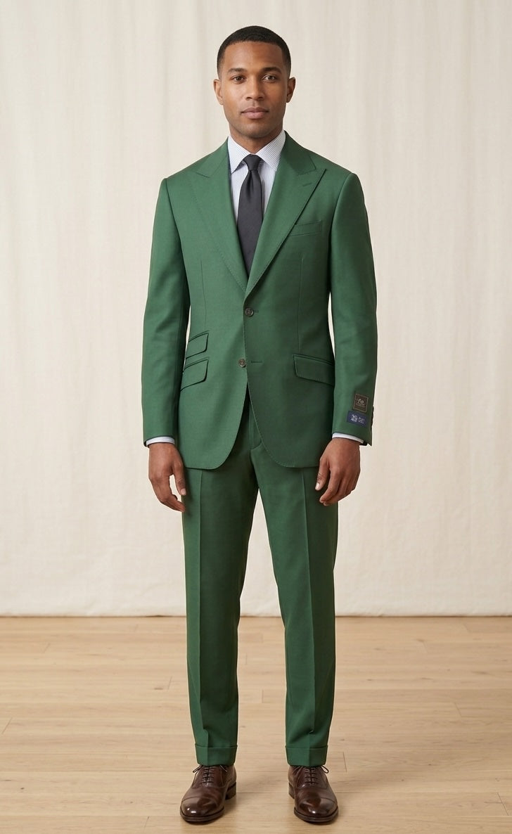 Bergamo Elegant - 10174.001.14 Wool Suit Modern Peak - Green