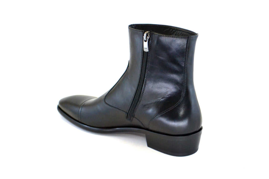 Corrente 1547 Burnished Calfskin Slip-On Boot - Black