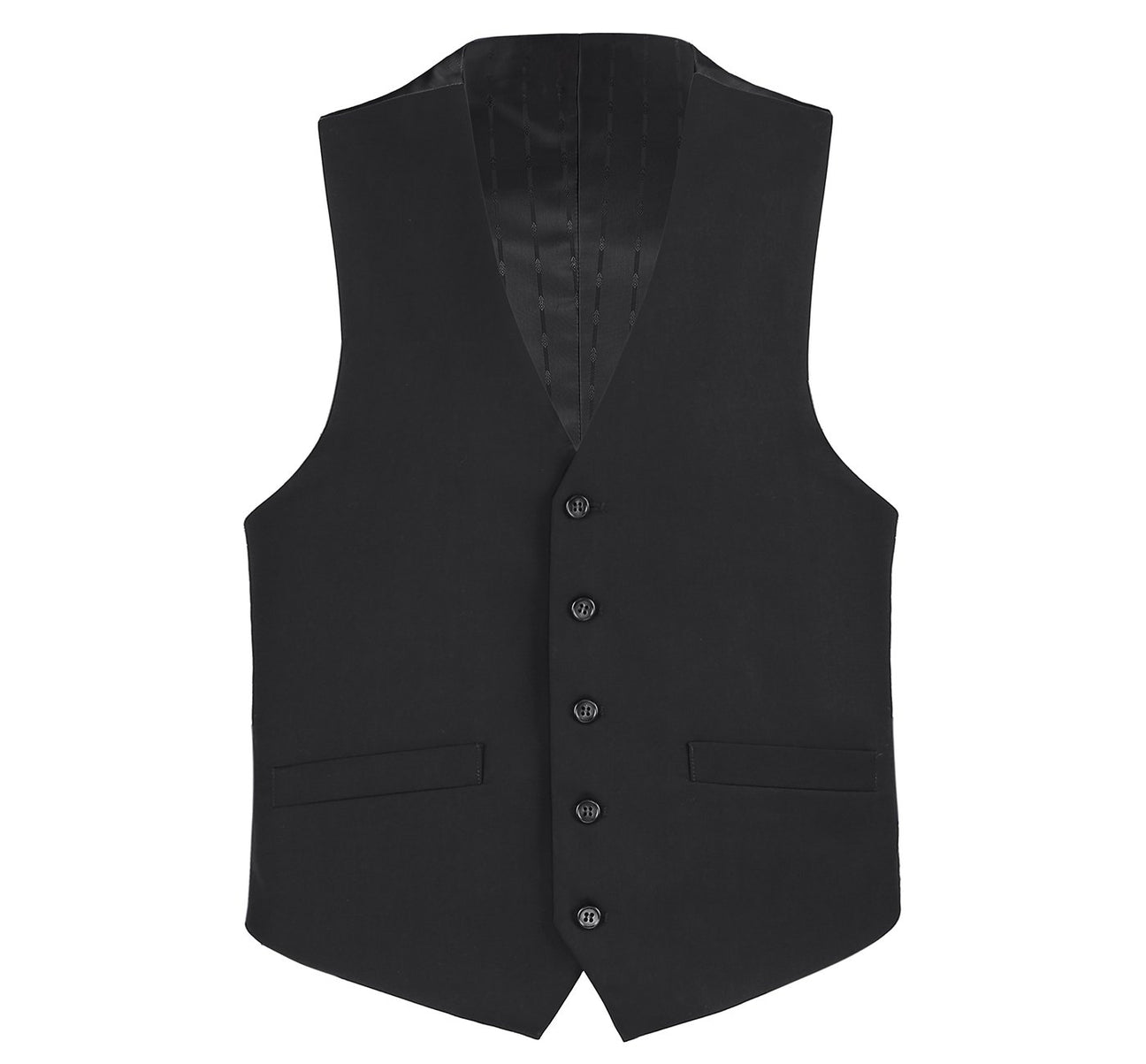 Renoir 201-1 Men's Classic Fit Suit Separate Vest - Black