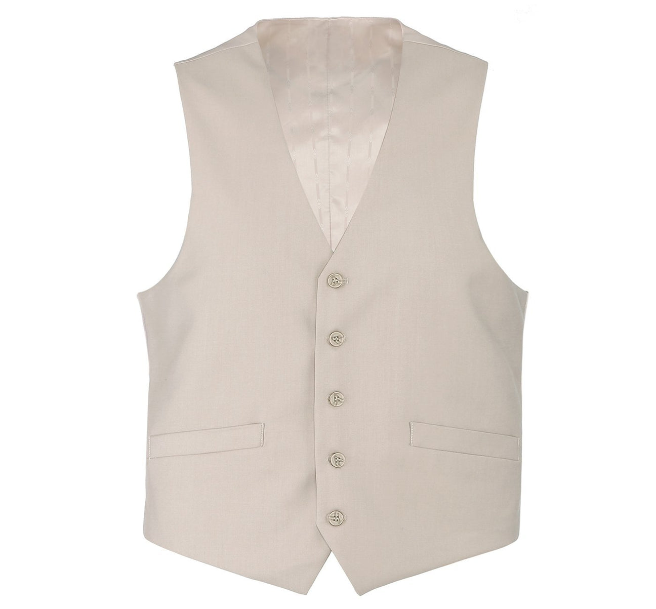 Renoir 201-3 Men's Classic Fit Suit Separate Vest - Beige