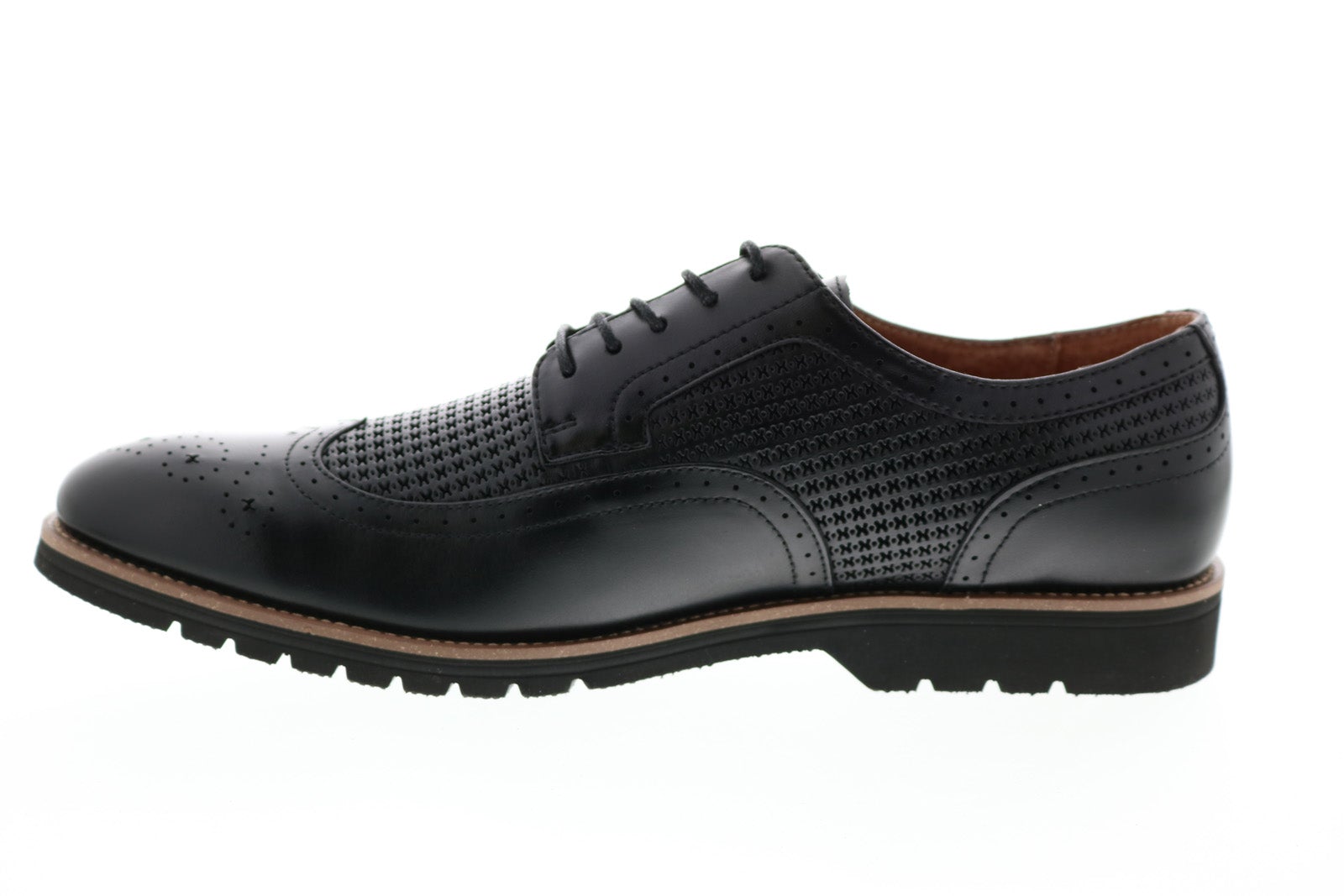 Stacy Adams Emile Leather Wingtip Oxfords Shoes - Black