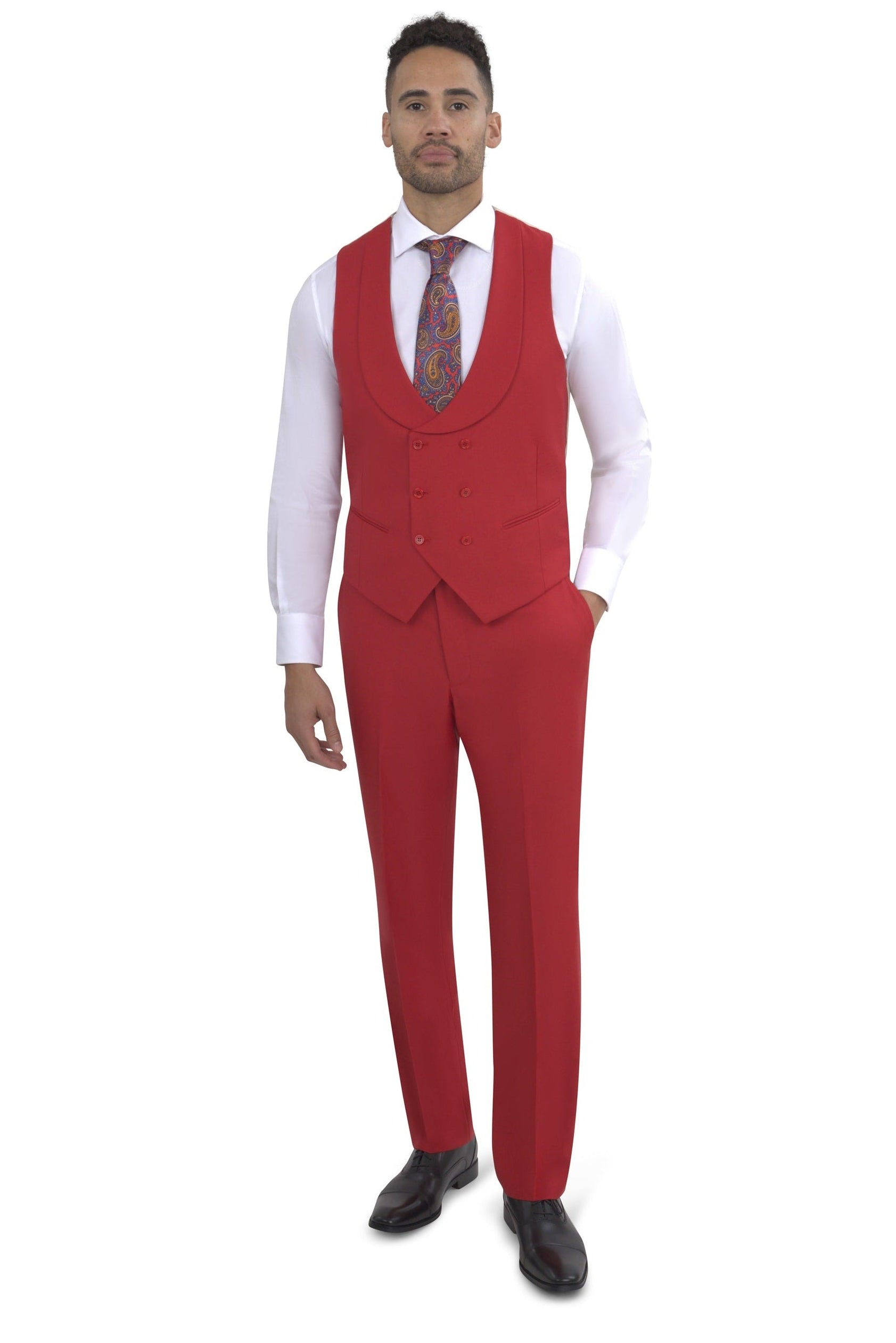 BERGAMO ELEGANT - Red Modern Fit Sut 10153.004 ESSEX