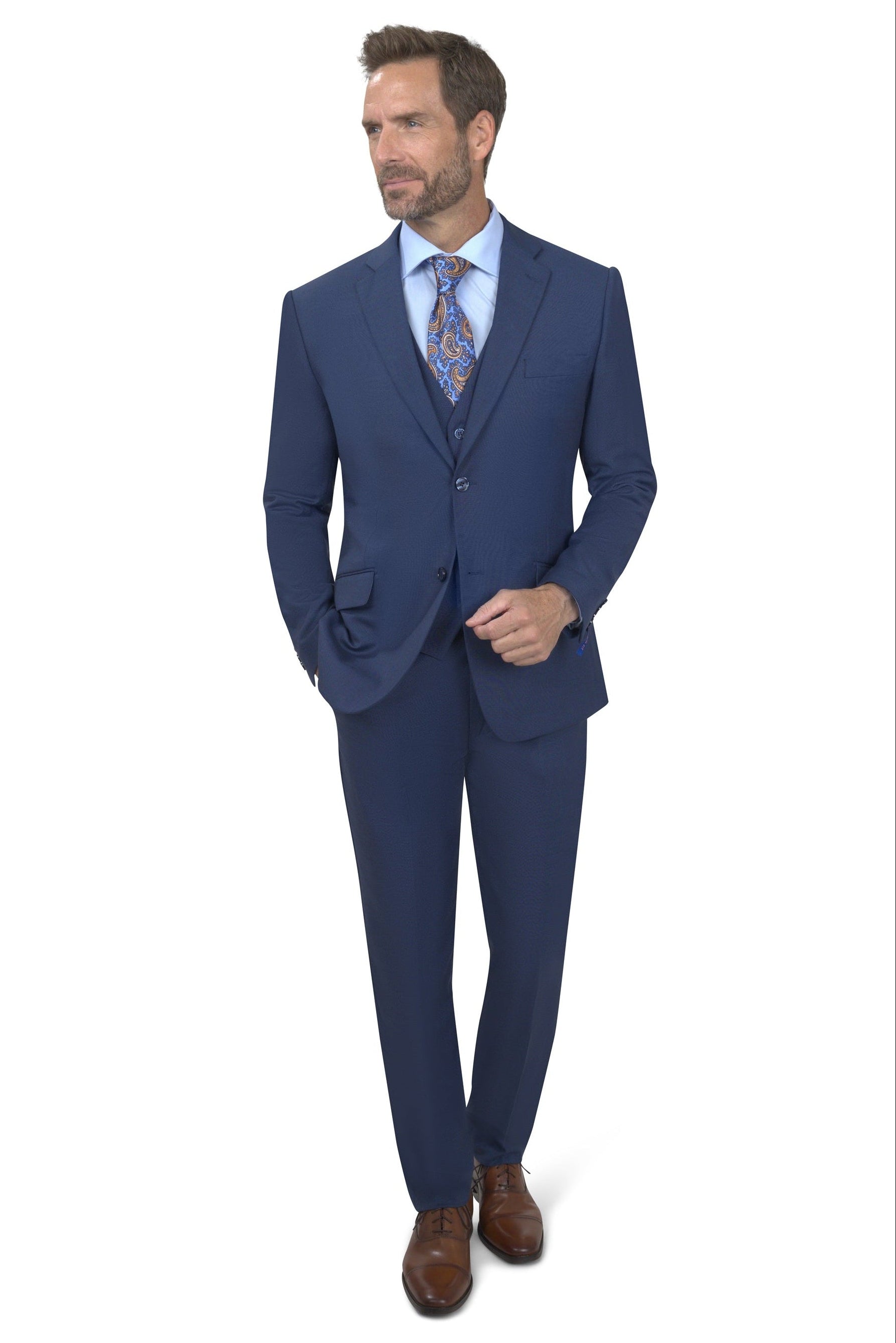 BERGAMO ELEGANT - Sharkskin 3 Piece Suit - C-1575