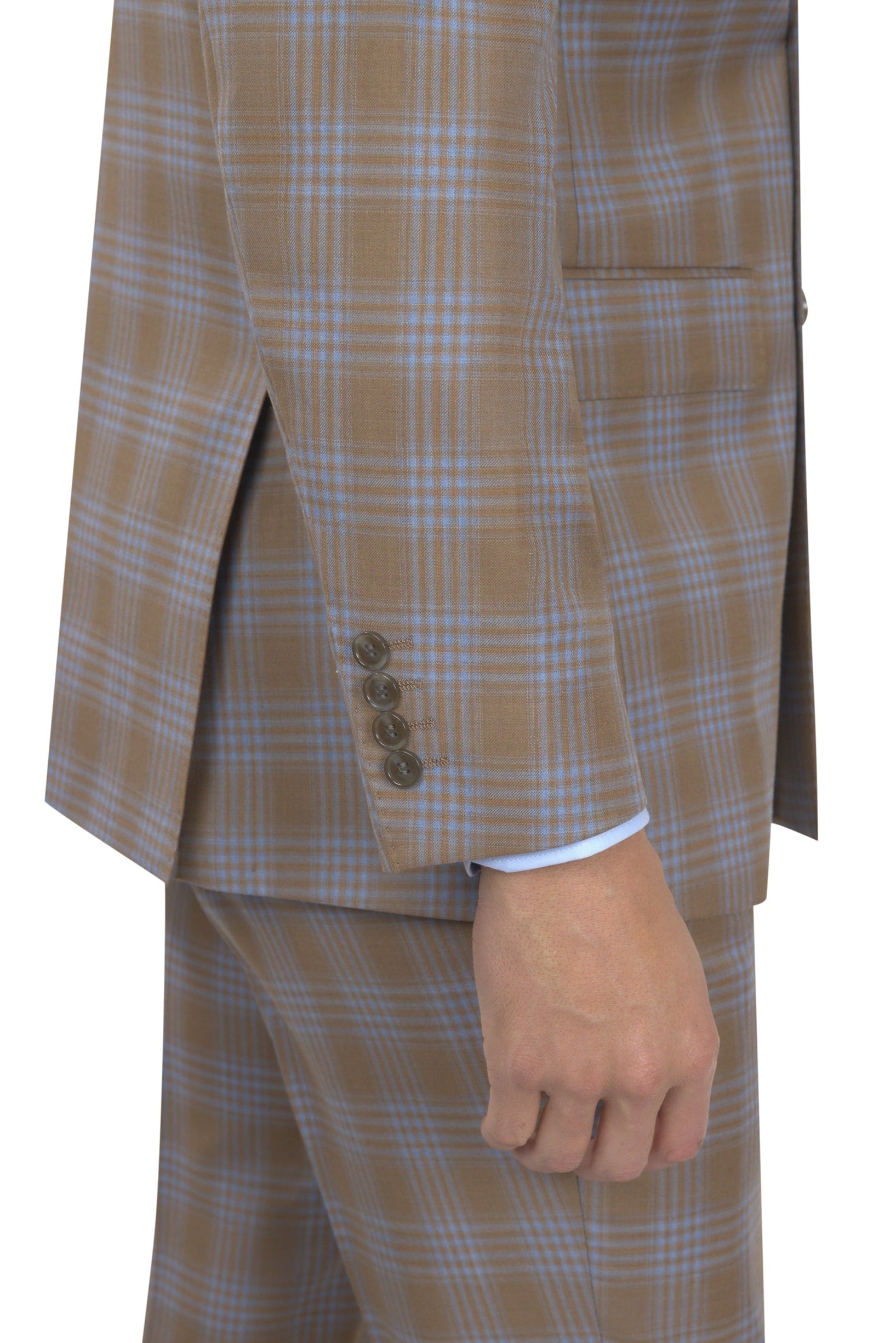 BERGAMO ELEGANT - Double Breasted Taupe Suit 10005.4266 DB PK
