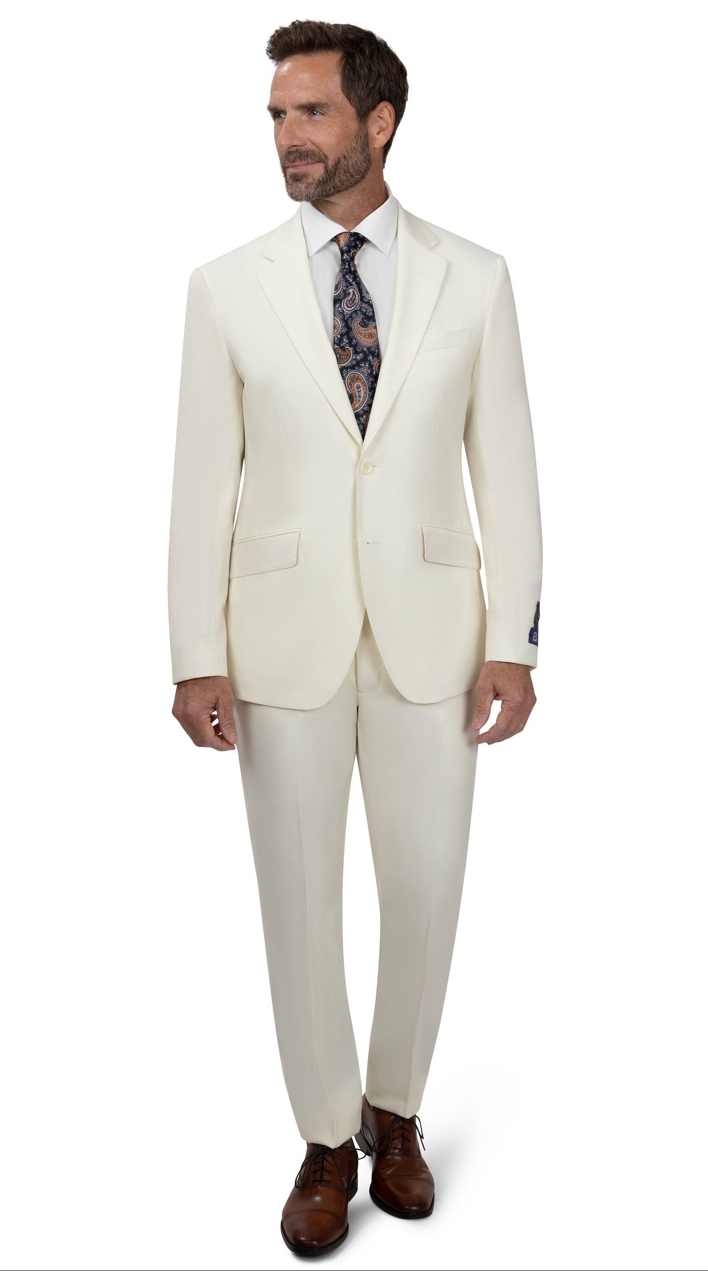 BERGAMO ELEGANT - Cream Wool Suit 10005.001