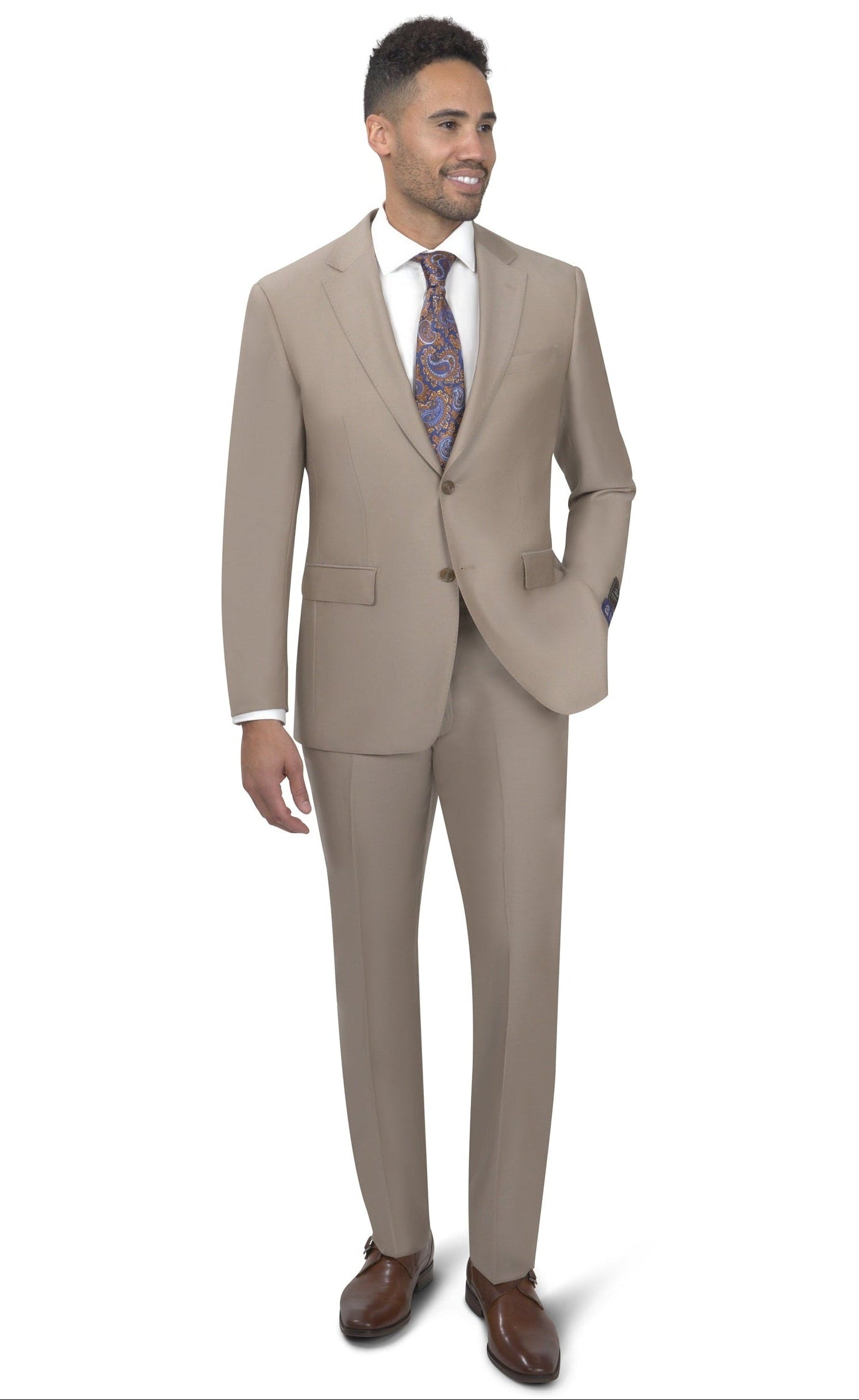 BERGAMO ELEGANT - Taupe Wool Suit 10153.004