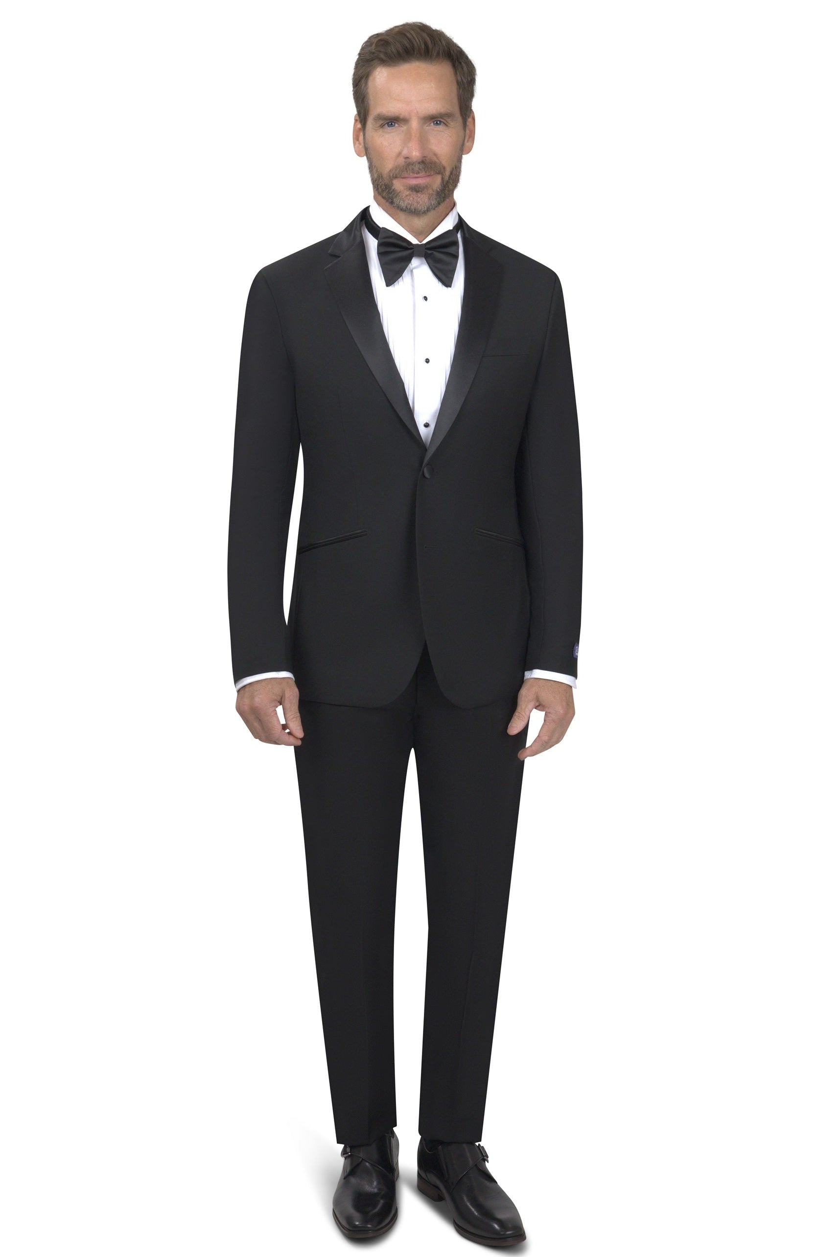 BERGAMO ELEGANT - Slim Fit Wool Black Tuxedo 10005.001