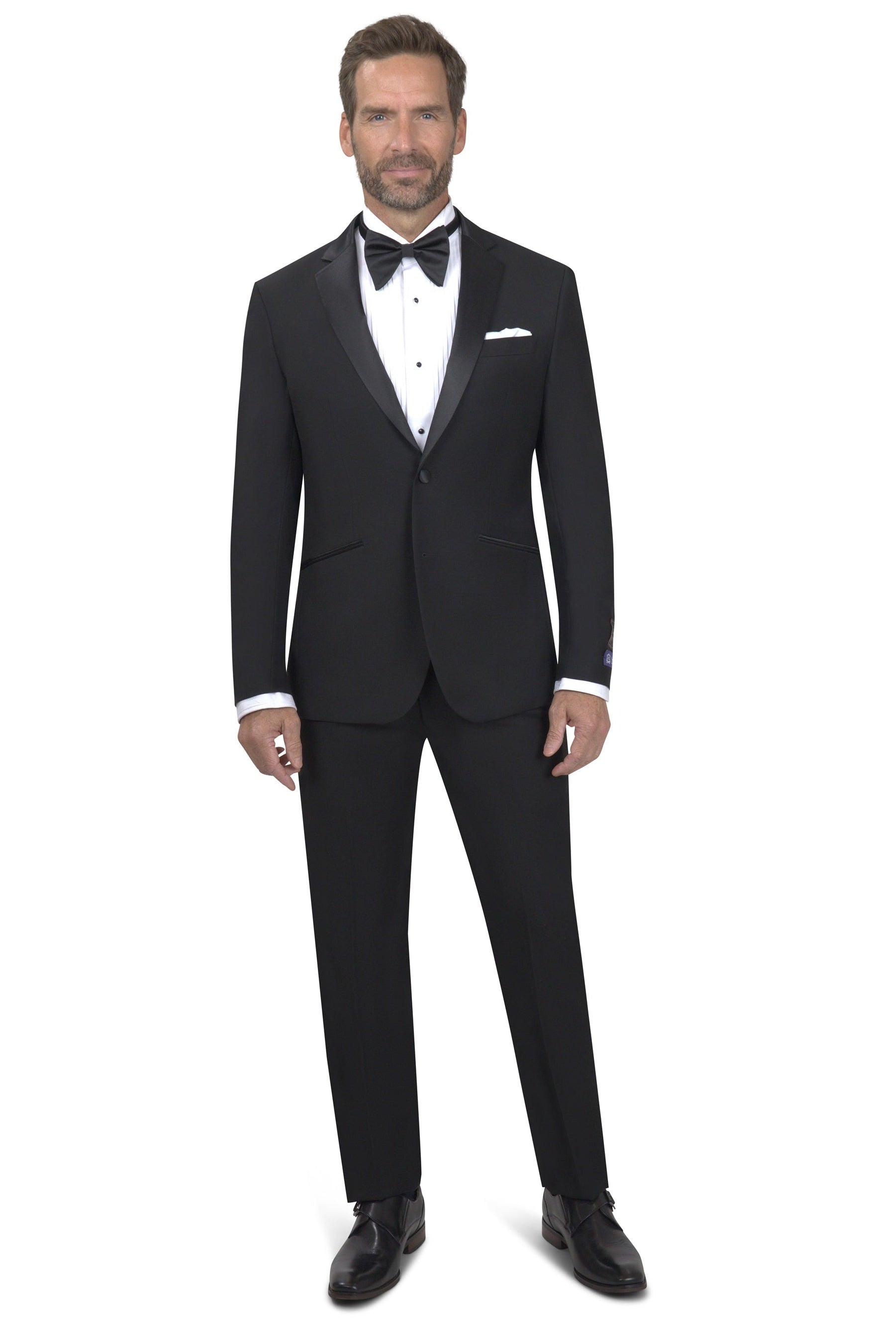 BERGAMO ELEGANT - Slim Fit Wool Black Tuxedo 10005.001