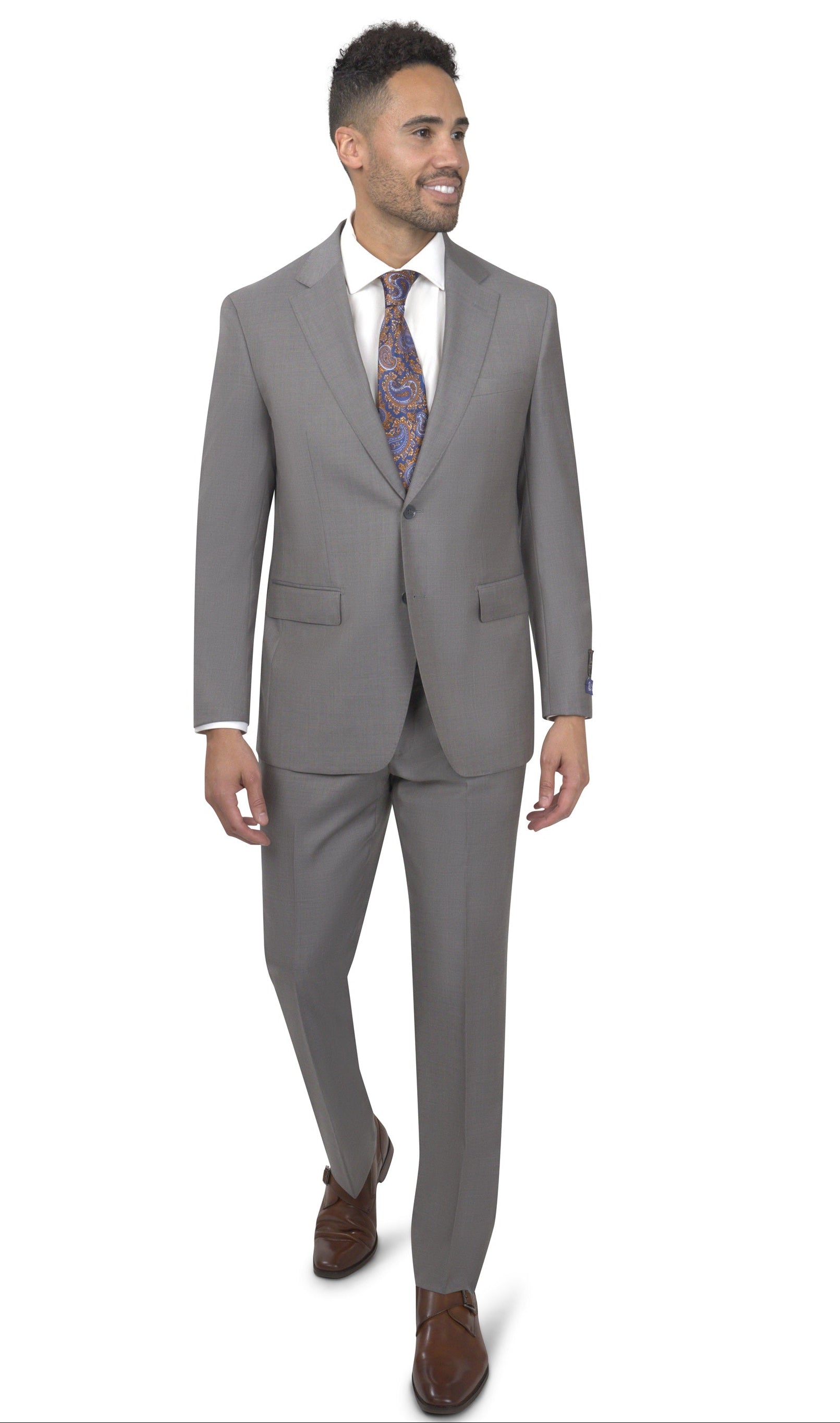BERGAMO ELEGANT - Taupe Wool Suit 10005.001