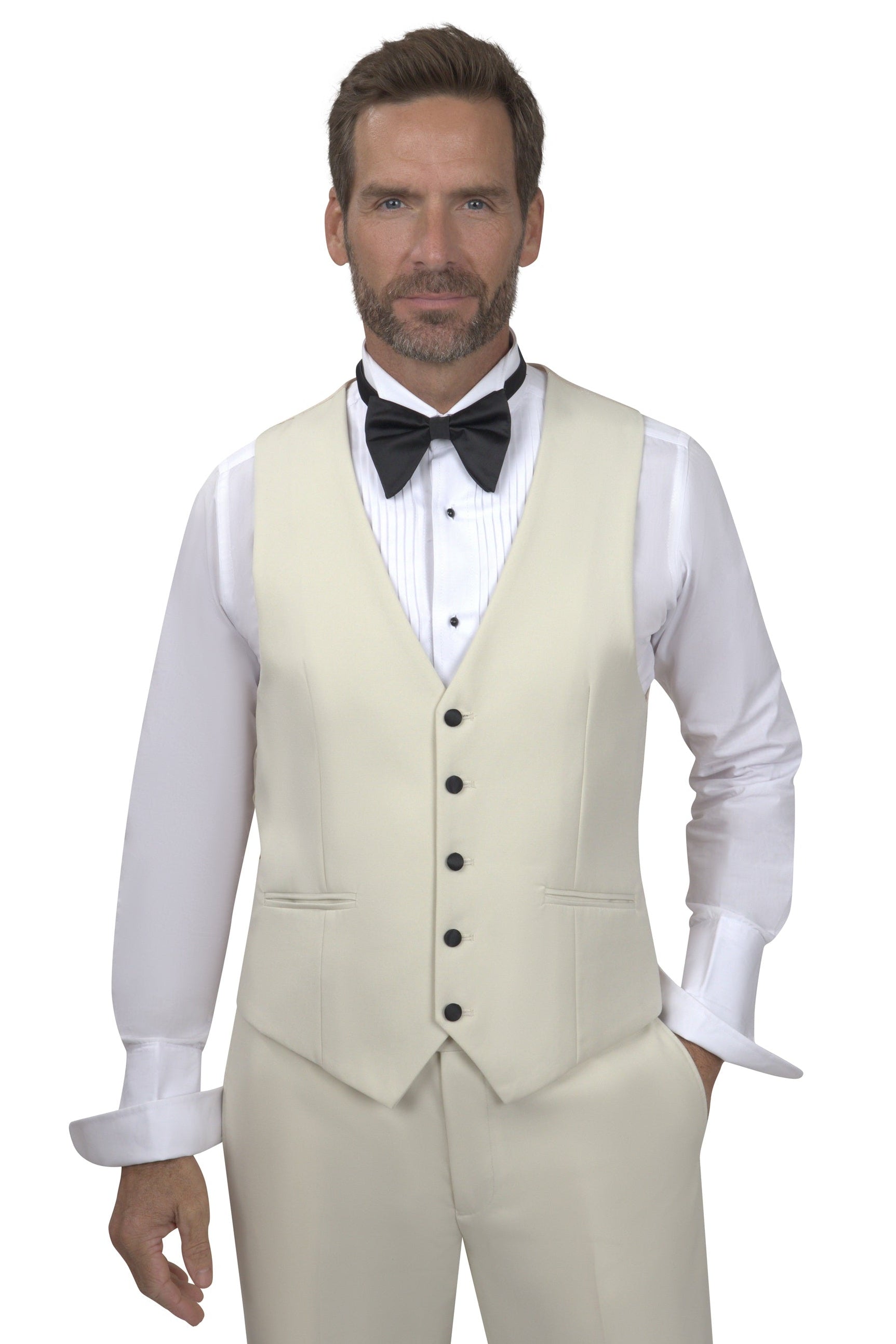 BERGAMO ELEGANT - BONE TUXEDO A6732 3PC