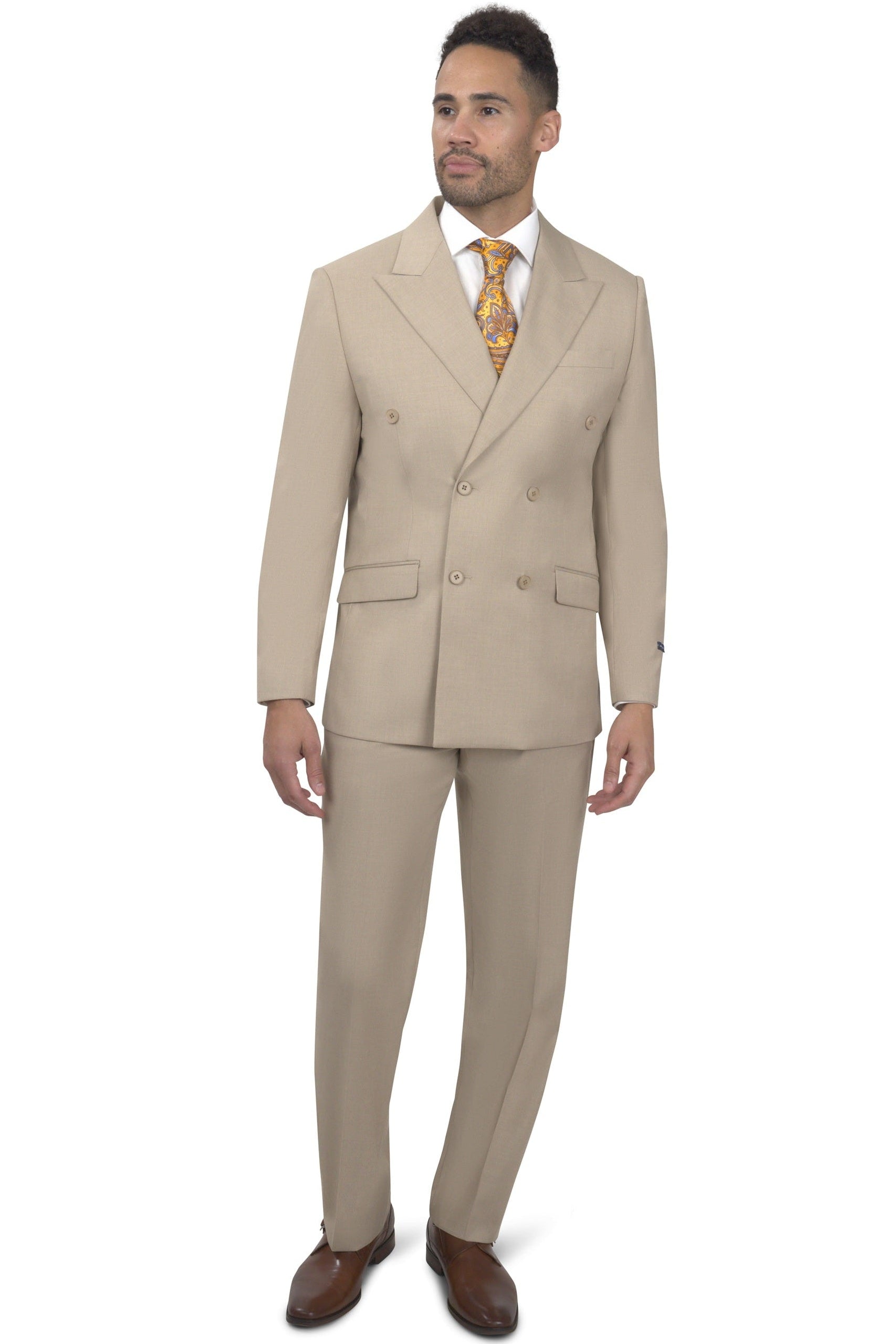 BERGAMO ELEGANT - Double Breasted Beige Suit MARCO.