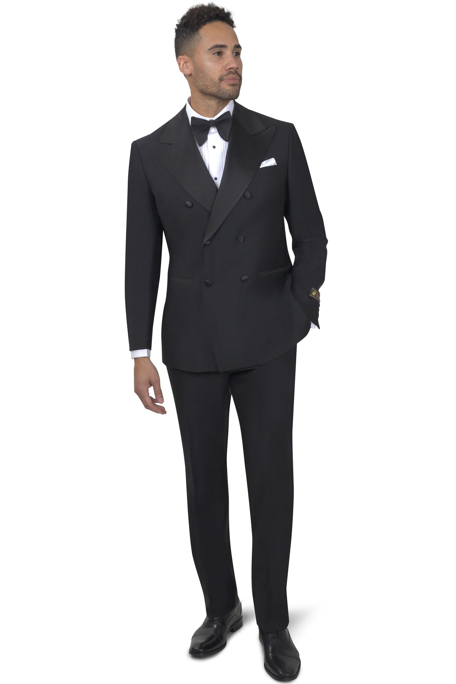 BERGAMO ELEGANT - Double Breasted Peak Wool Tuxedo 10153.004
