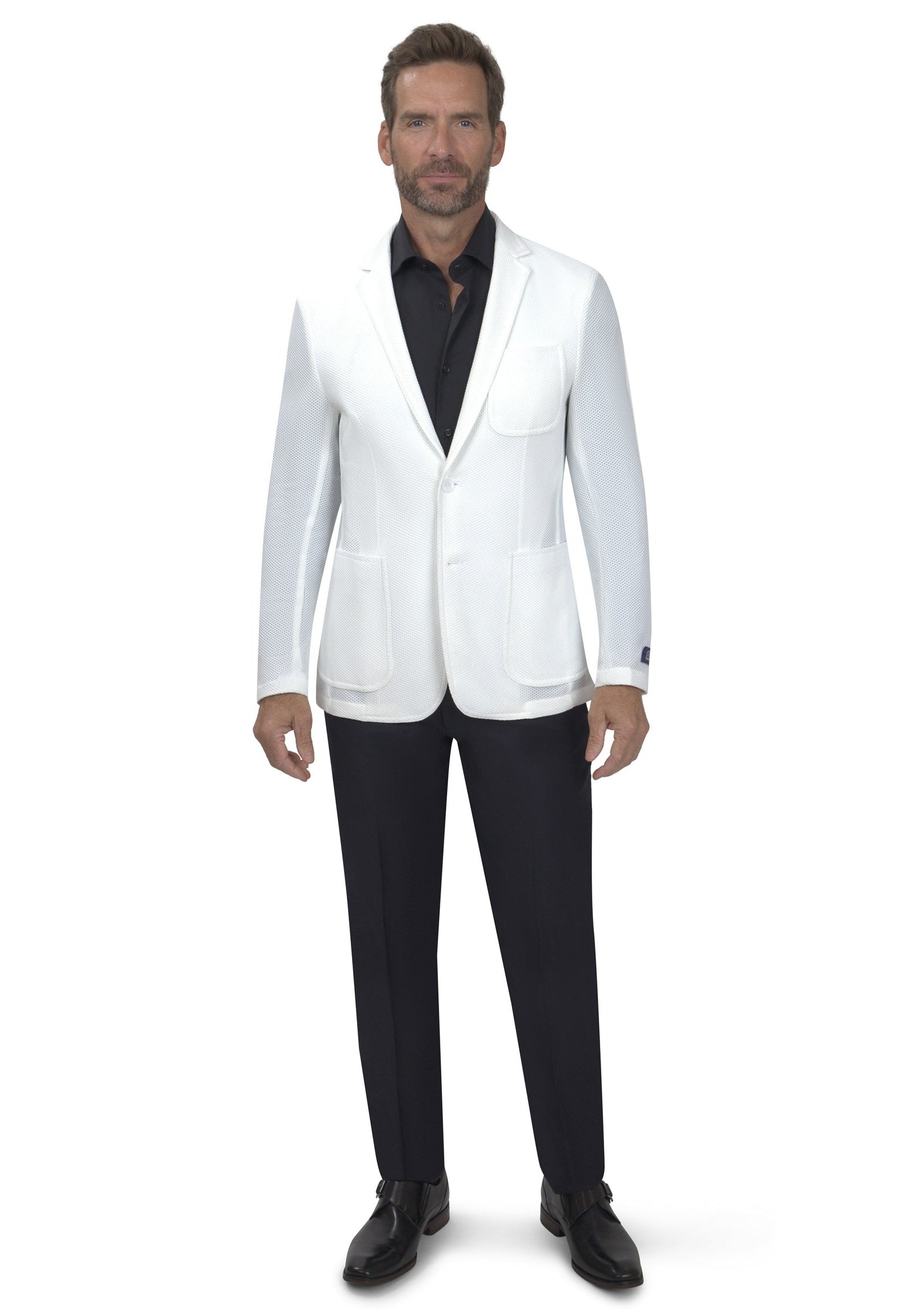 BERGAMO ELEGANT - Stretch Jacket White 6609500