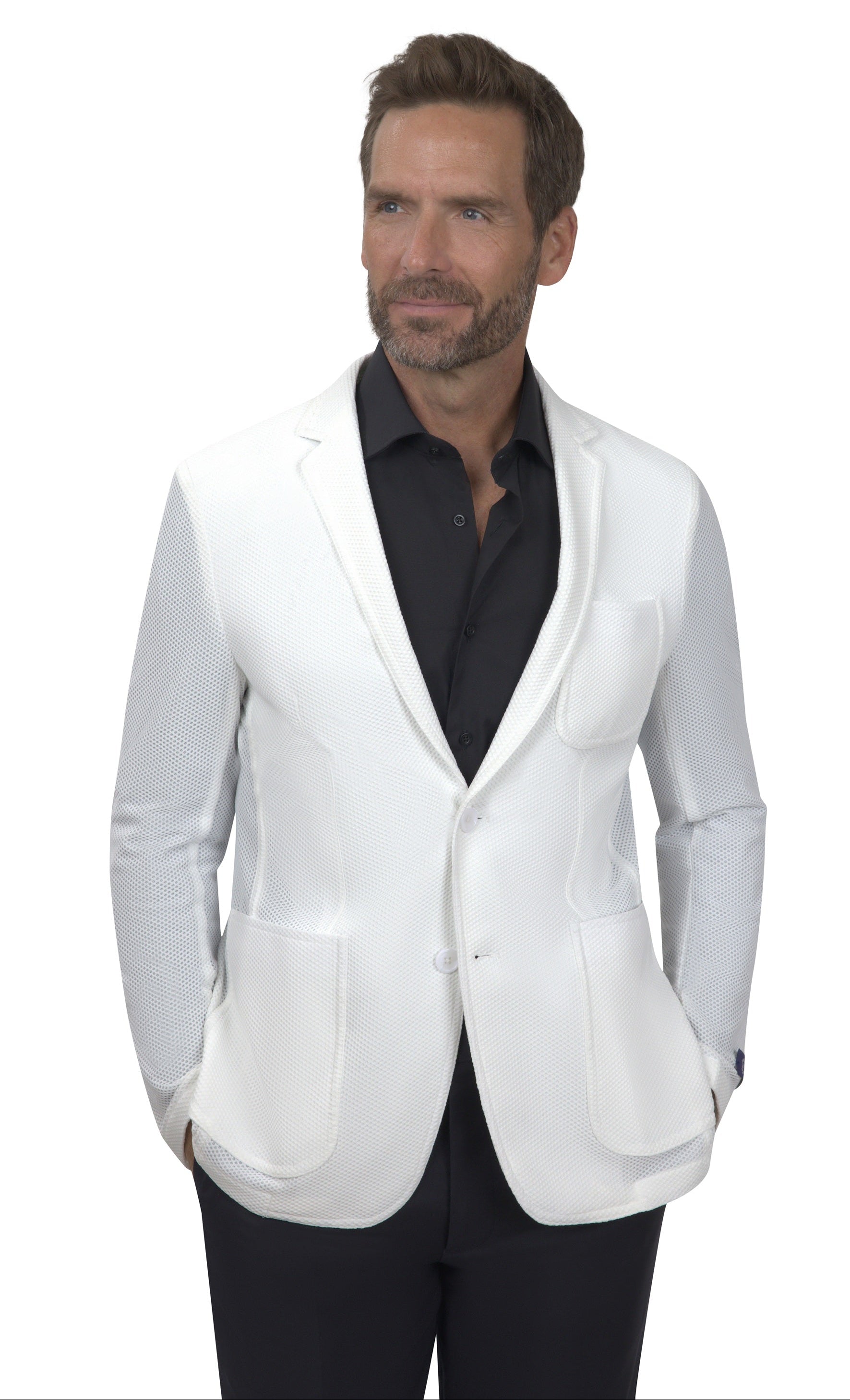 BERGAMO ELEGANT - Stretch Jacket White 6609500