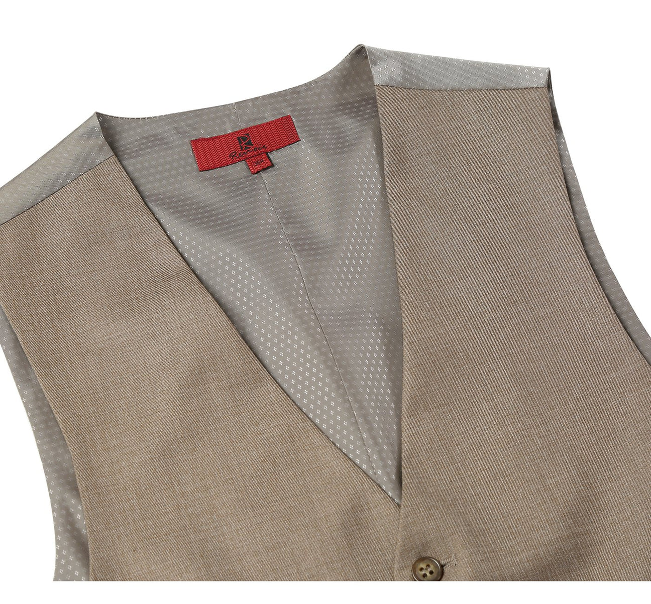 Renoir 202-3 Men's Classic Fit Suit Separate Vest - Taupe