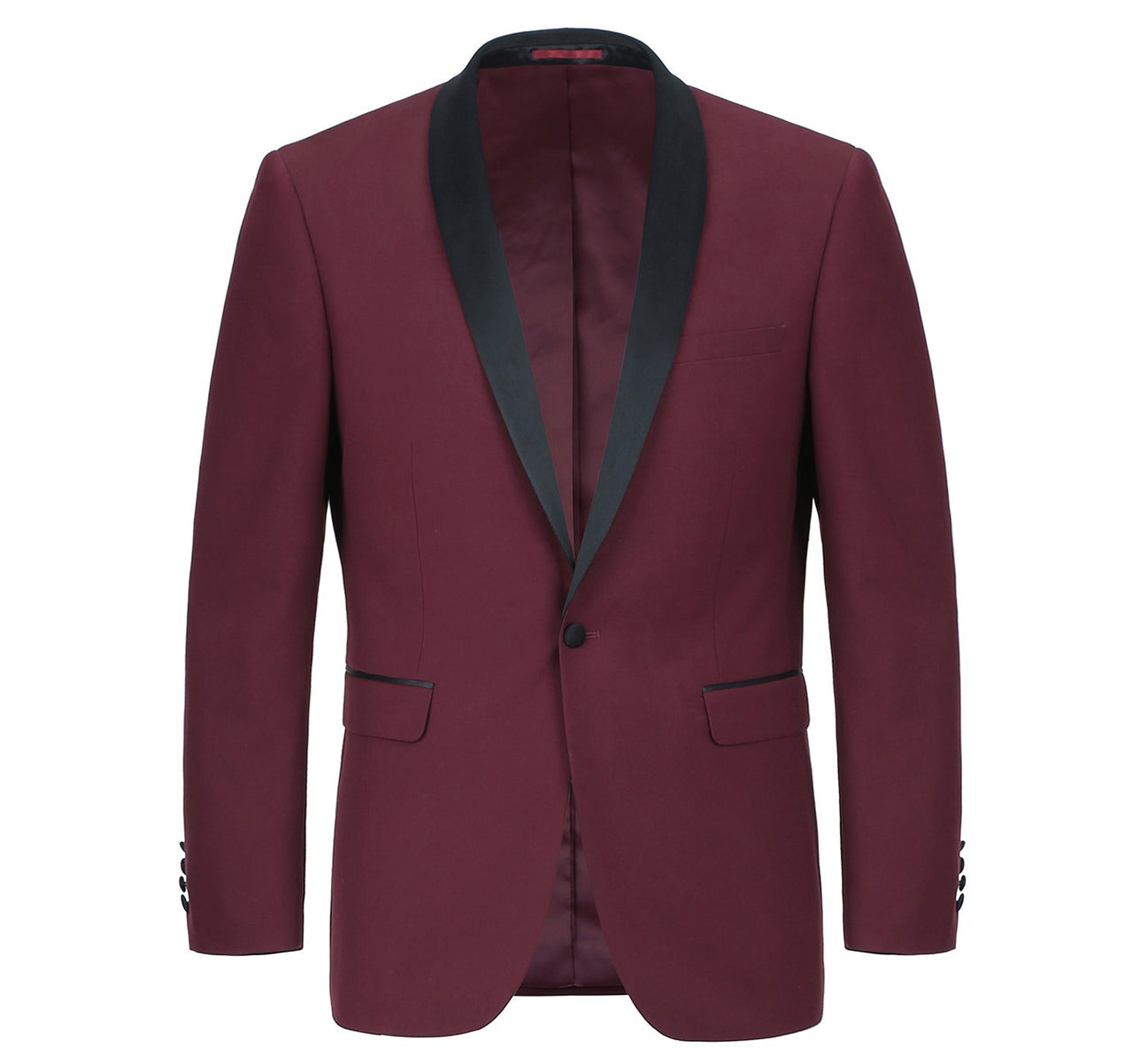 Renoir 201-8 Men's Slim Fit 2-Piece Shawl Lapel Slim Fit Tuxedo Suit