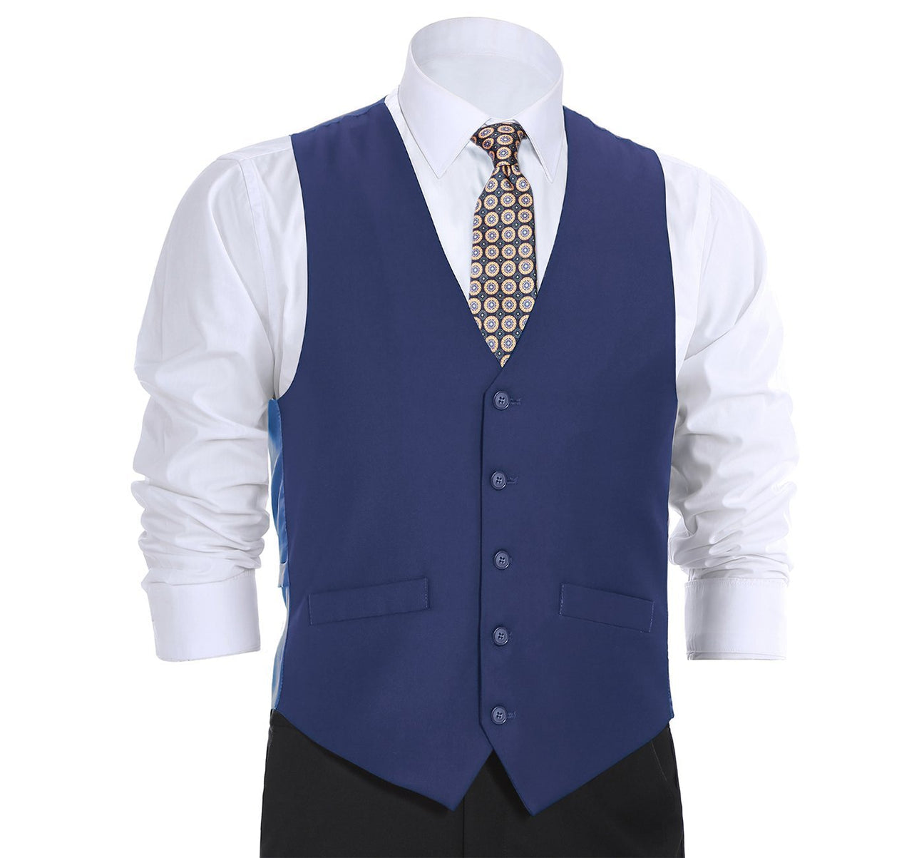 Renoir 201-20 Men's Classic Fit Suit Separate Vest - Royal Blue