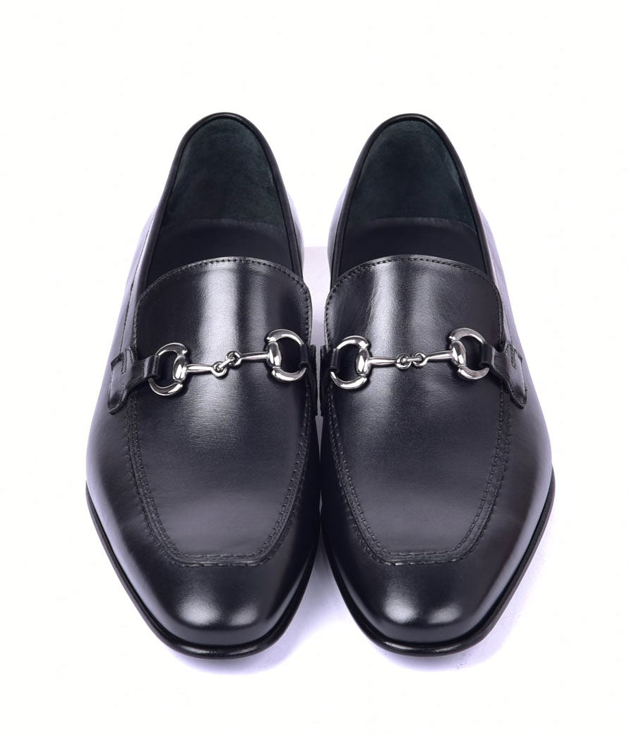 Corrente 4428 Leather slip-on Loafer Shoes - Black