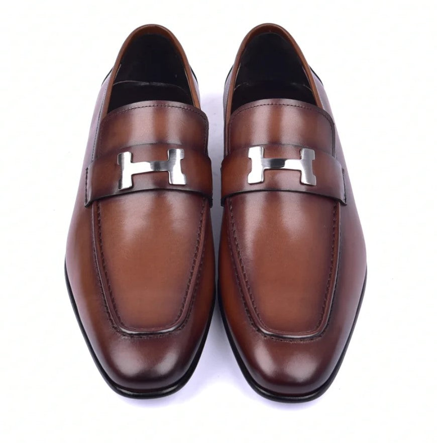 Corrente 5760 Burnished Calfskin Loafer - Brown