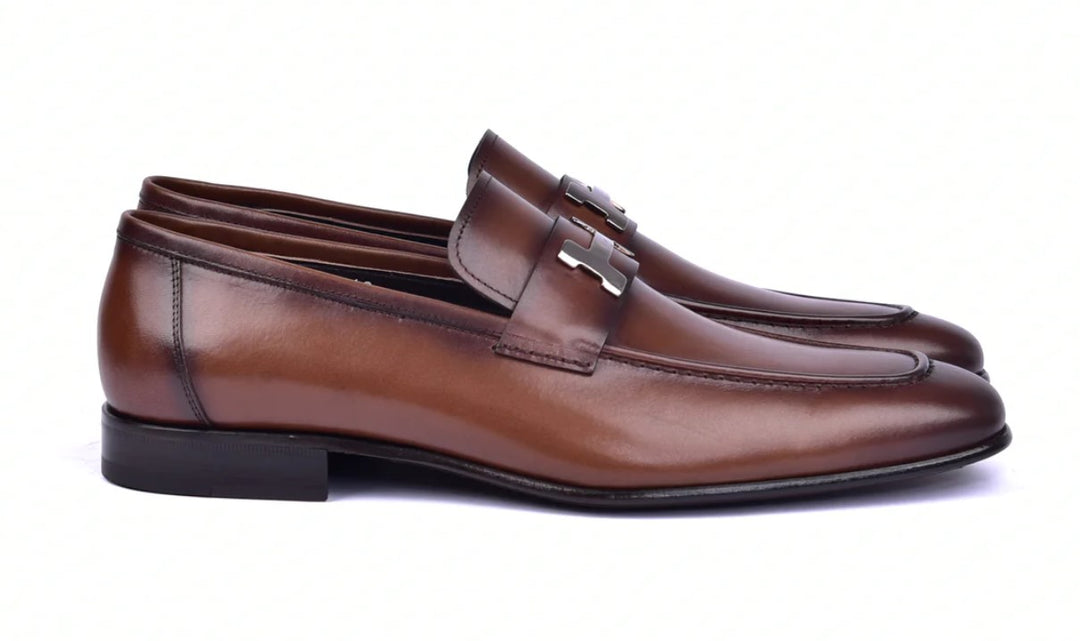 Corrente 5760 Burnished Calfskin Loafer - Brown