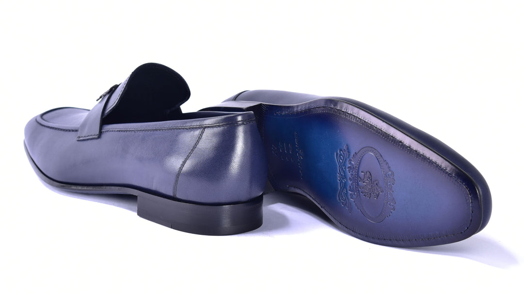 Corrente 5760 Burnished Calfskin Loafer - Navy