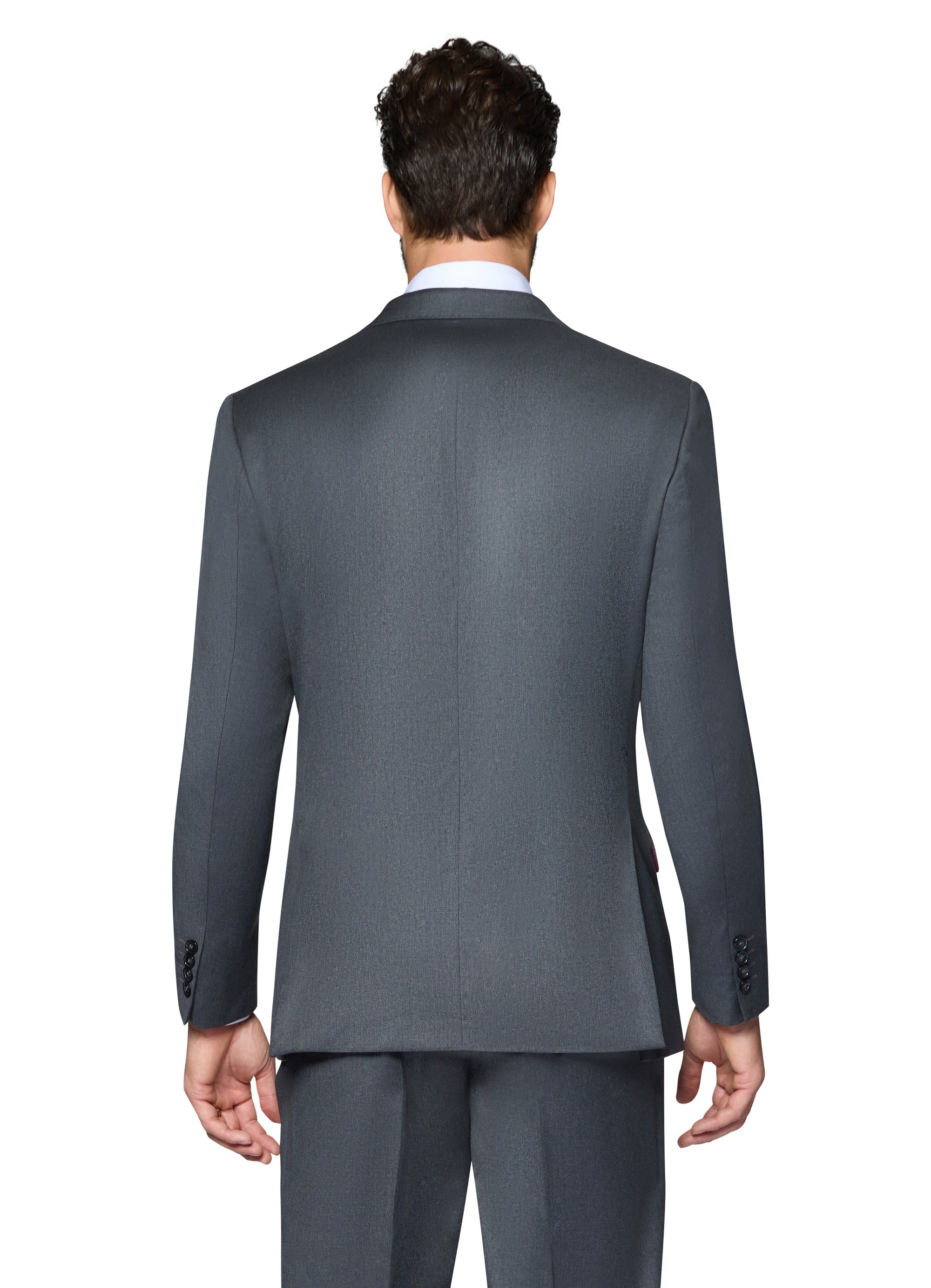 Berragamo - Reda | Slim 2-Piece Notch Solid Charcoal Suit