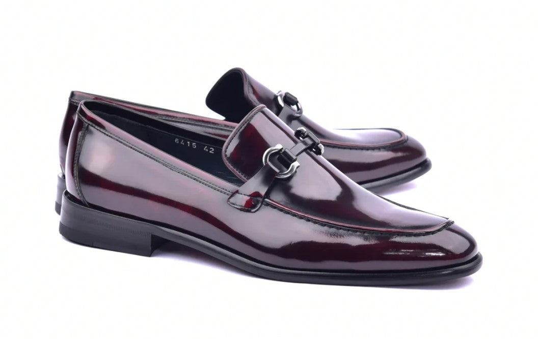 Corrente 6415 Calfskin slip-on Loafer  - Burgundy