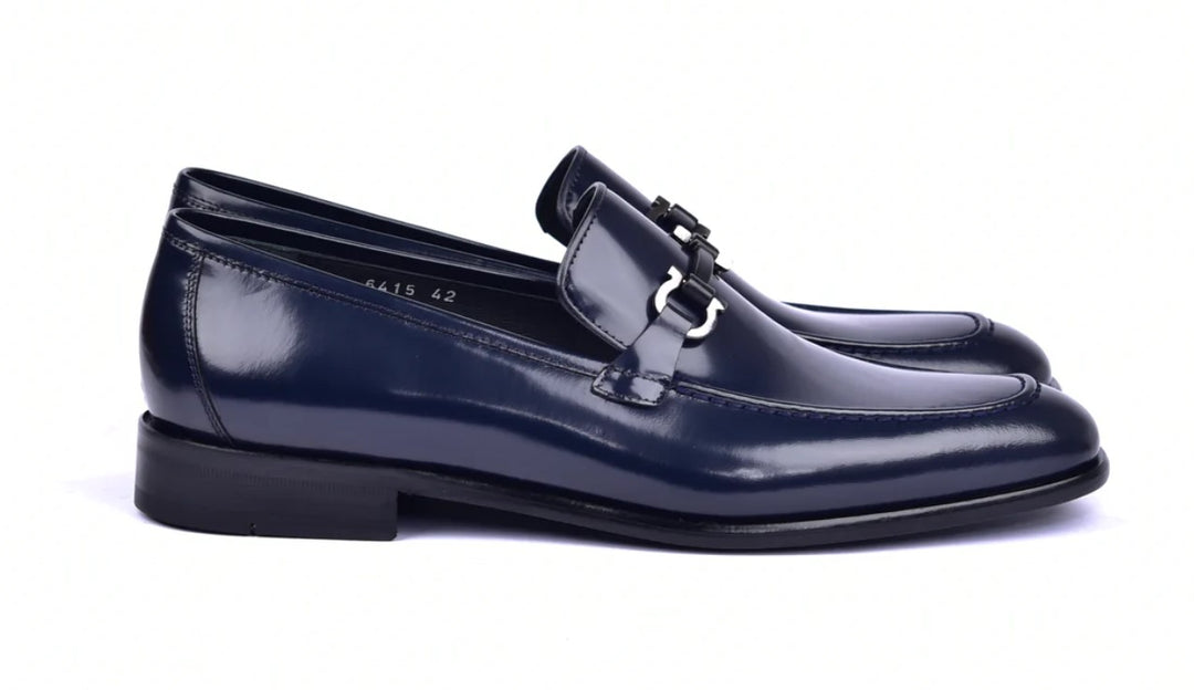 Corrente 6415 Calfskin slip-on Loafer  - Navy