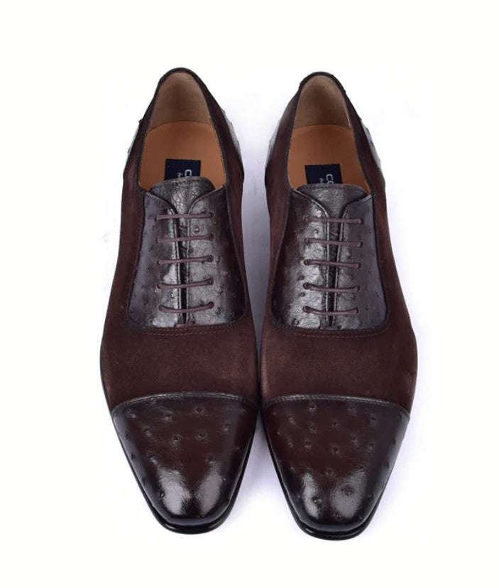 Corrente 6708 Cap-Toe lace-up Oxford - Brown