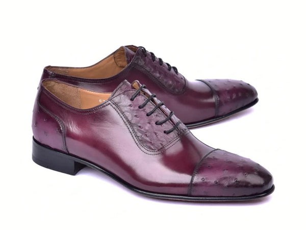 Corrente 6708 Cap-Toe lace-up Oxford - Burgundy display picture 3