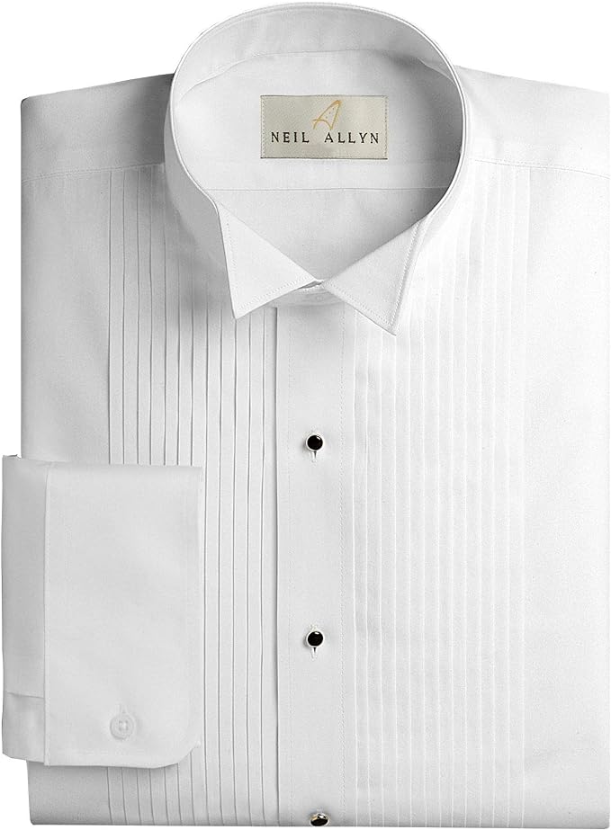 Neil Allyn Wing Tip Tuxedo Slim Fit Shirt - White