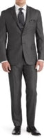 Baroni Solid Medium Grey Suit Modern Fit