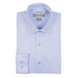 Christopher Lena Slim Fit Regular Cuff Pure Cotton Wrinkle Free Shirt - C507ETRX - Blue Blue / 15 / 32/33
