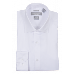 Christopher Lena Slim Fit Regular Cuff Pure Cotton Wrinkle Free Shirt - C507ETRX - White
