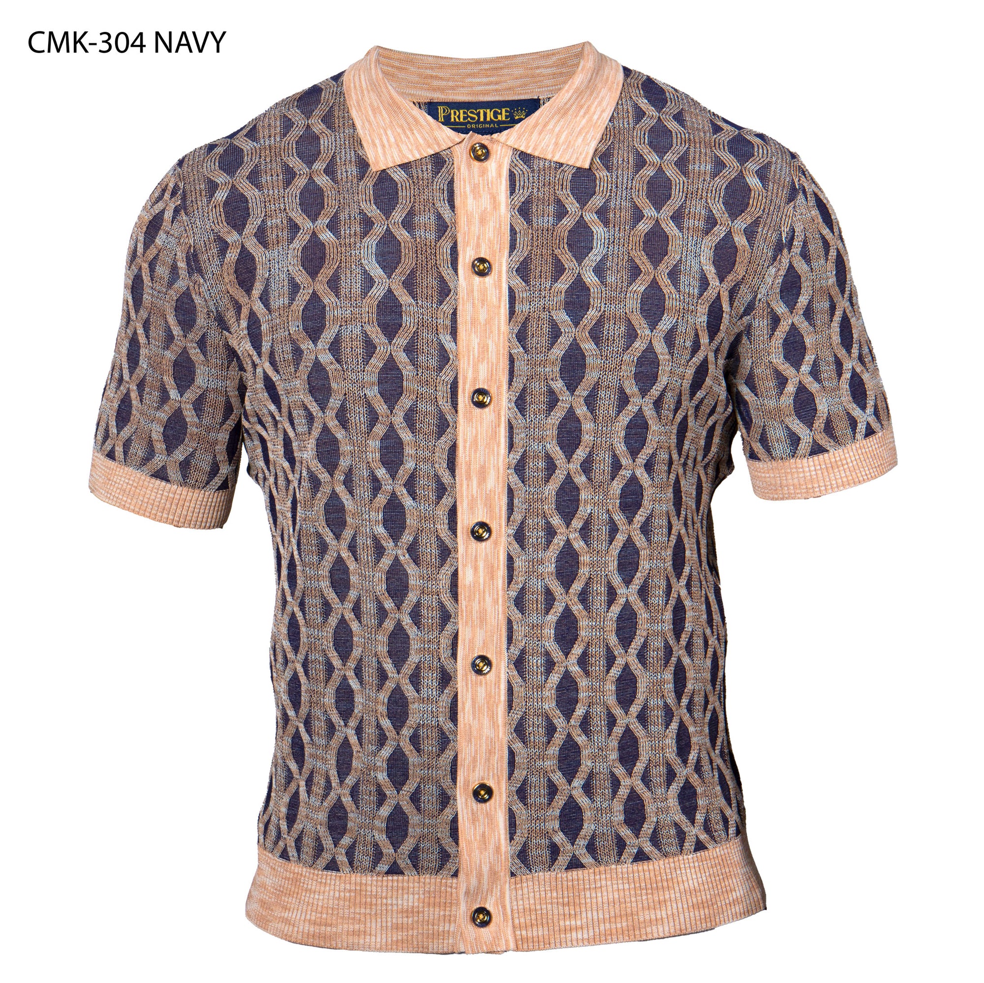 Prestige CMK-304 Short Sleeve Cardigans - Navy