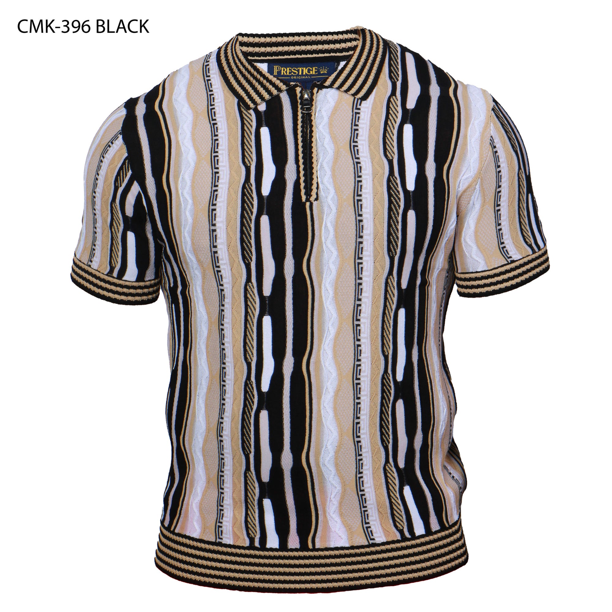 Prestige CMK-396 Zip Polo Shirt - Black