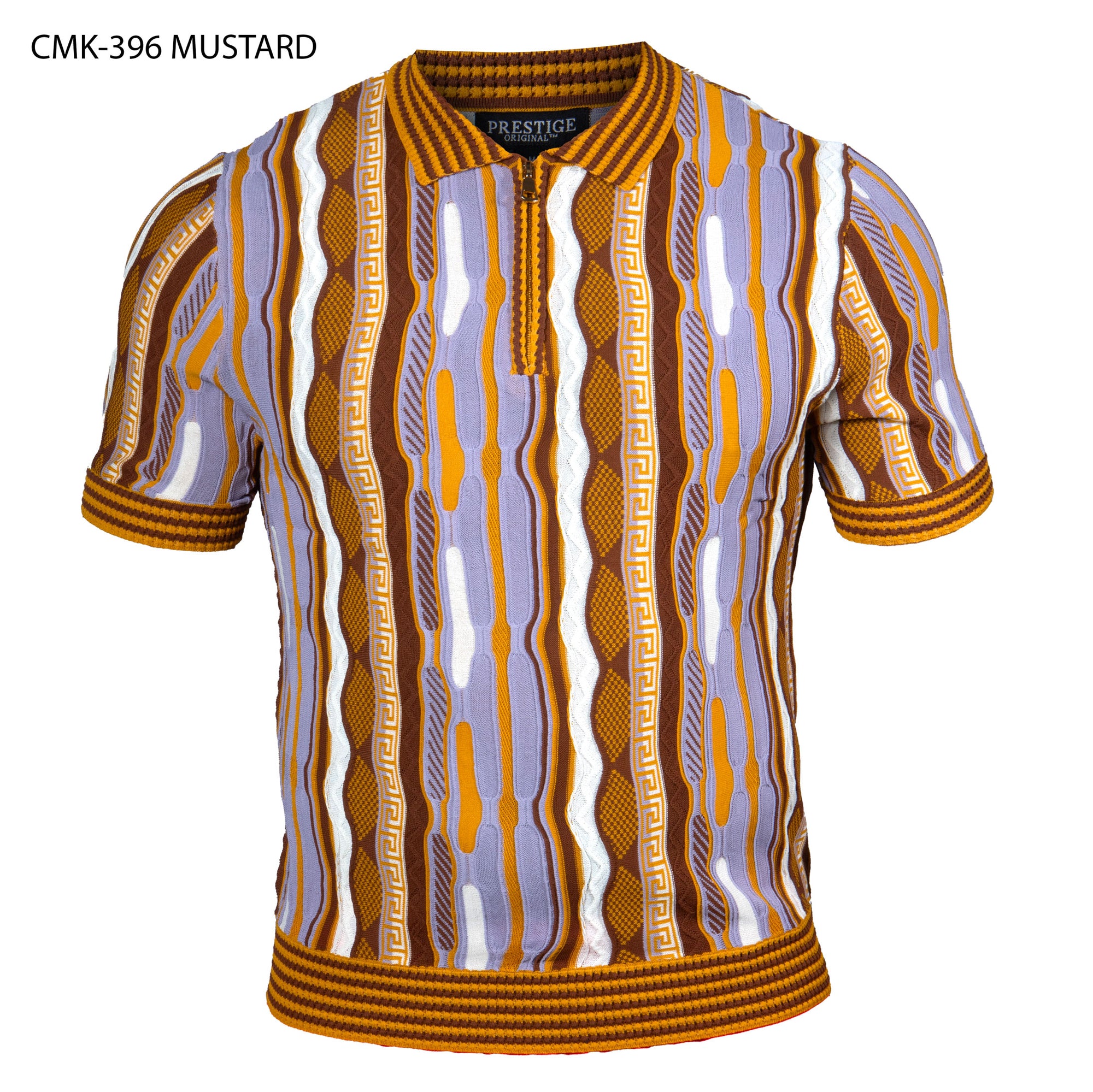 Prestige CMK-396 Zip Polo Shirt - Mustard