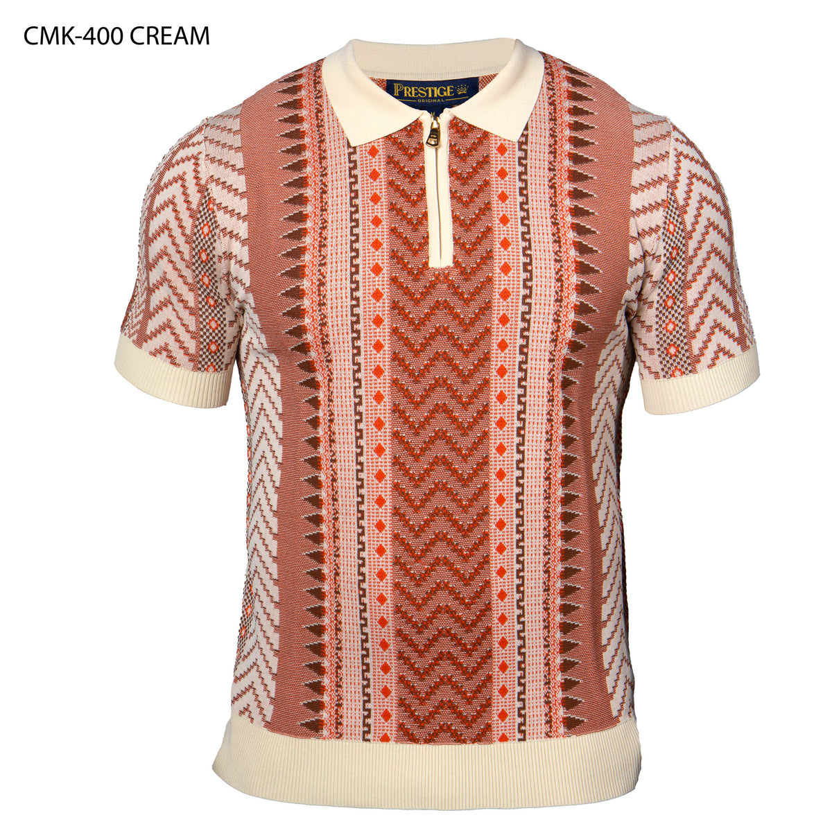 Prestige CMK-400 Zip Polo Shirt - Cream