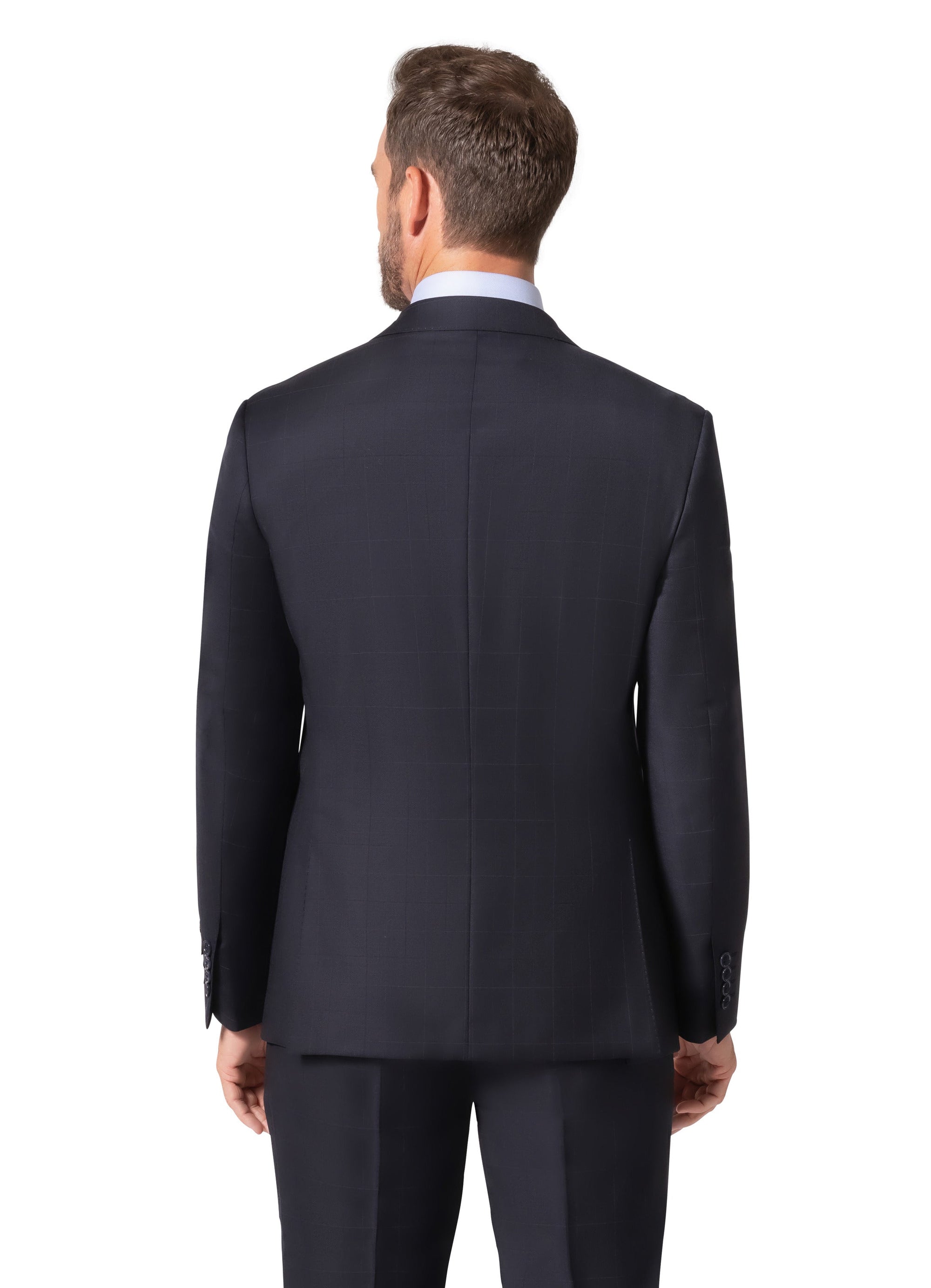 Bergamo Elegant - Faille Wool Solid Suit 10015.200 Slim Fit - Navy