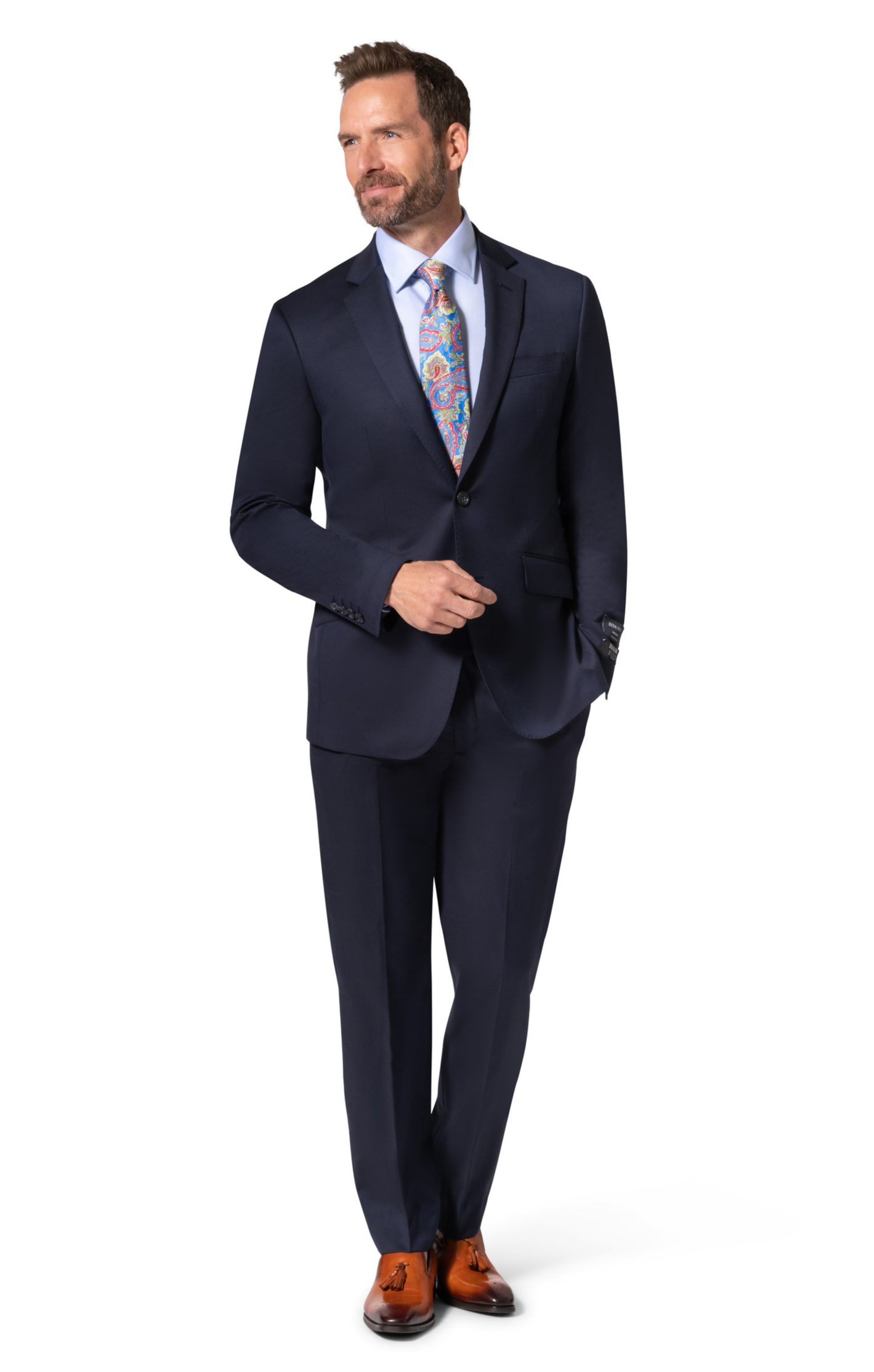 Berragamo - Reda | Modern Fit 2-Piece Solid Suit - Navy