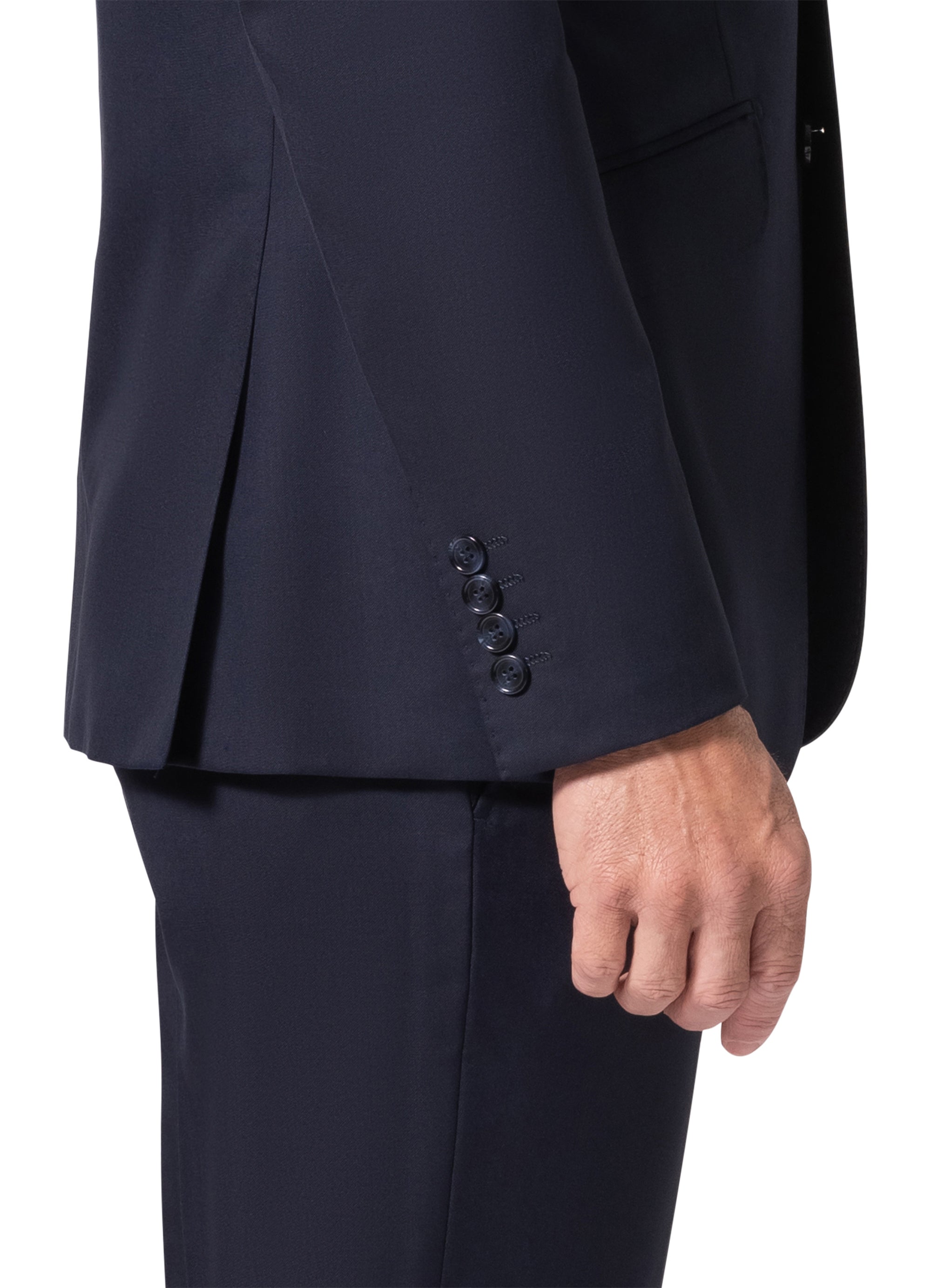 Bergamo Elegant - Reda | Modern Fit 2-Piece Solid Suit - Navy
