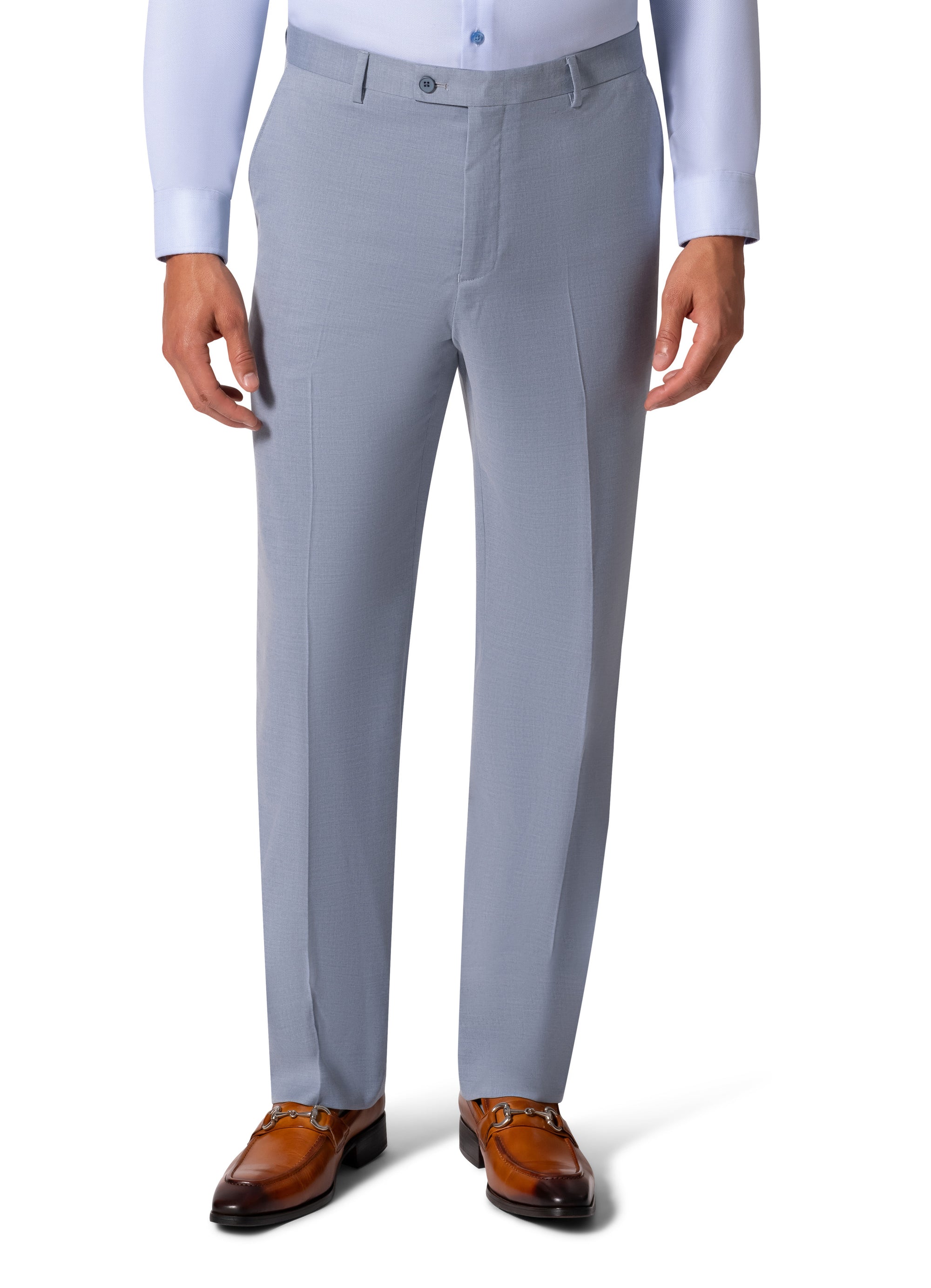 Bergamo Orange MARCO UNI 3PC Notch Slim Suit - Light Blue