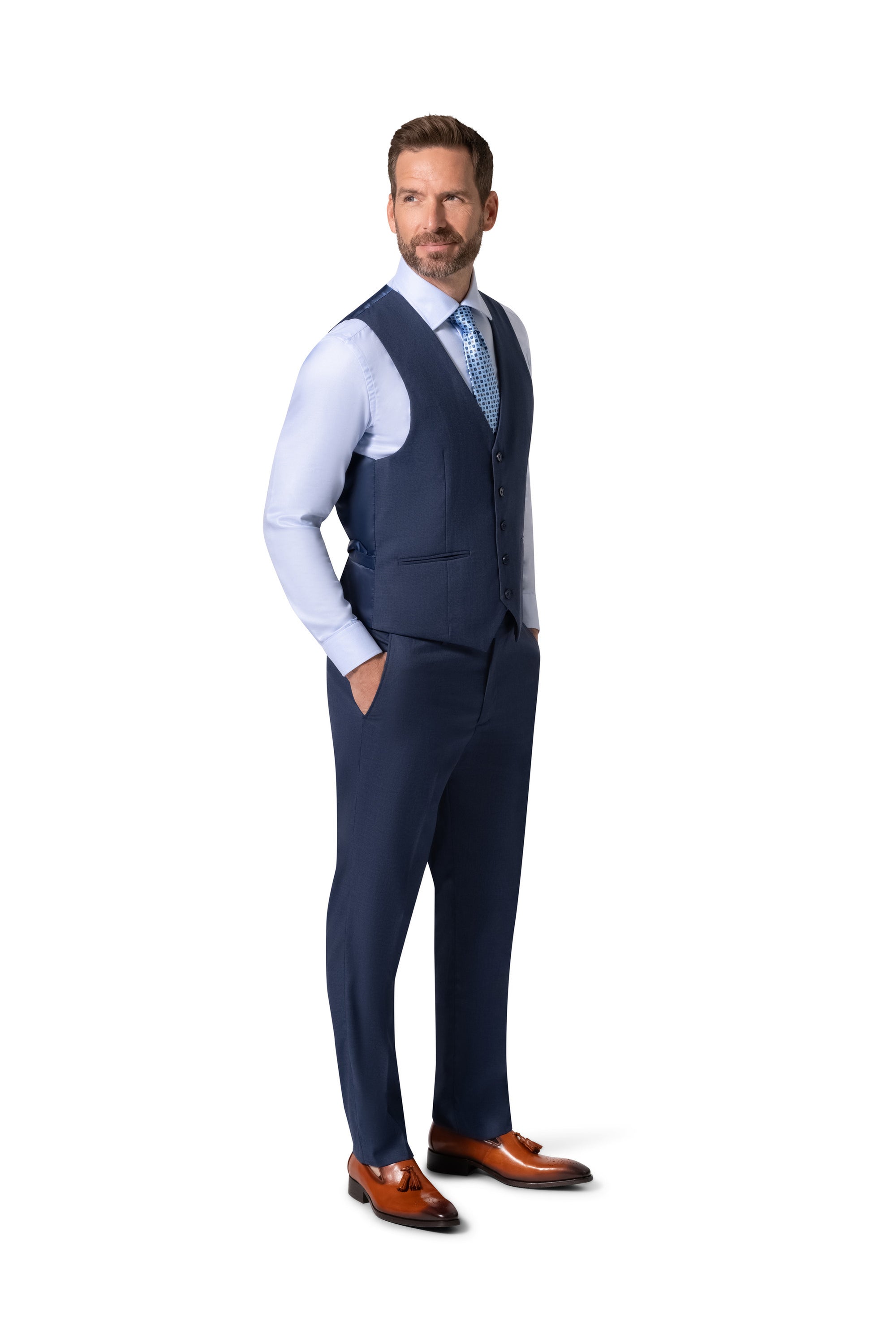 Berragamo MARCO 003 Slim Fit Suit - Blue