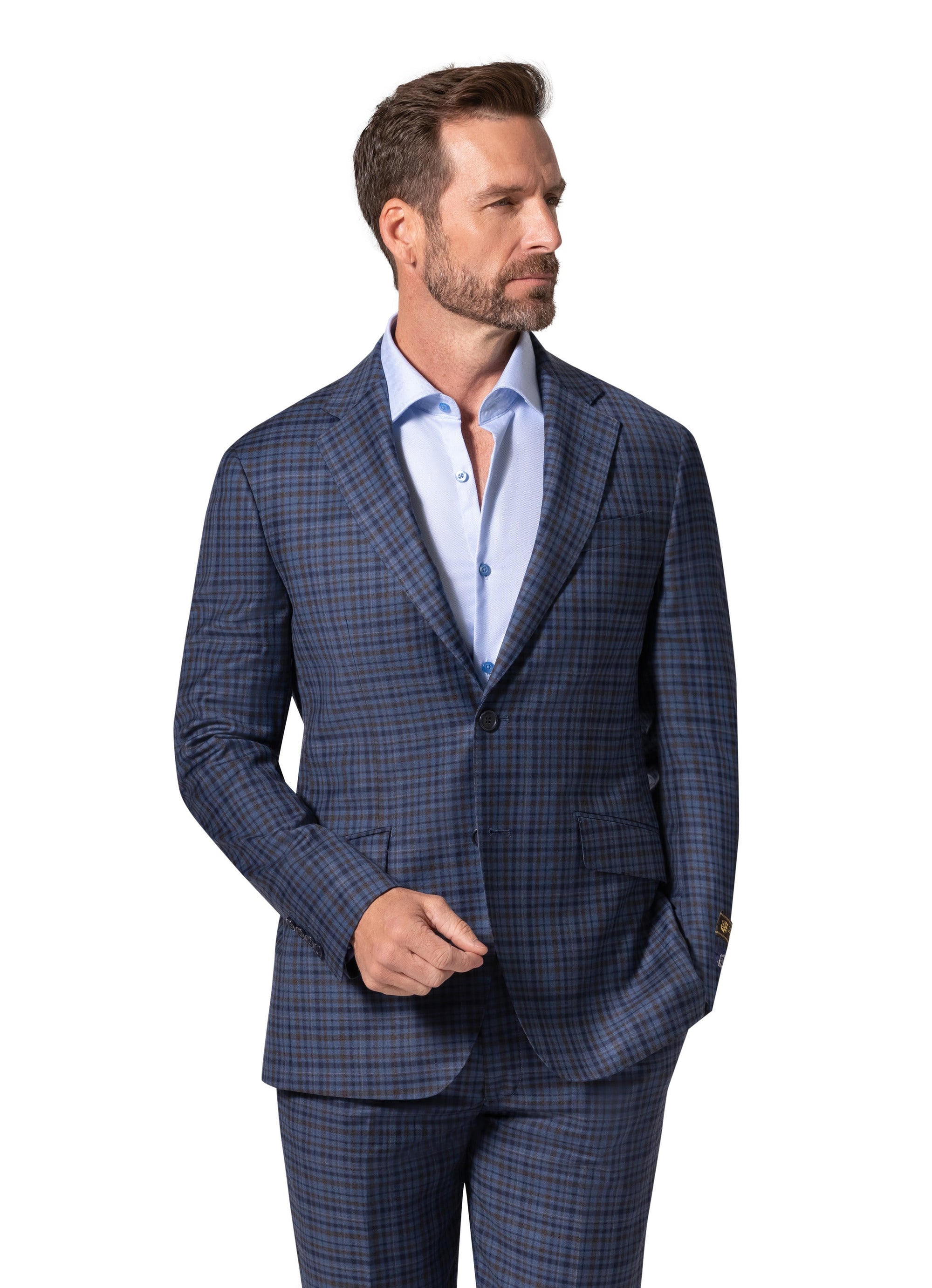 Berragamo Elegant - Faille Wool 10005.4099 S/B Slim Fit Suit