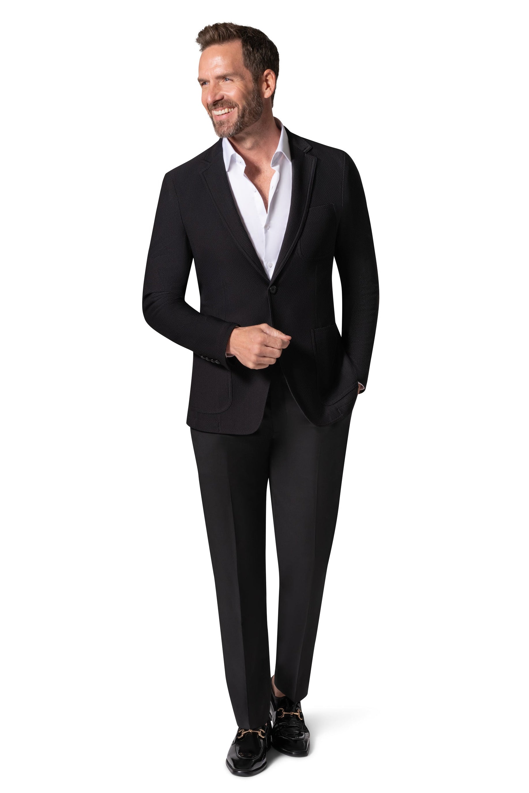 Bergamo Elegant - Stretch Sport Coat - Black