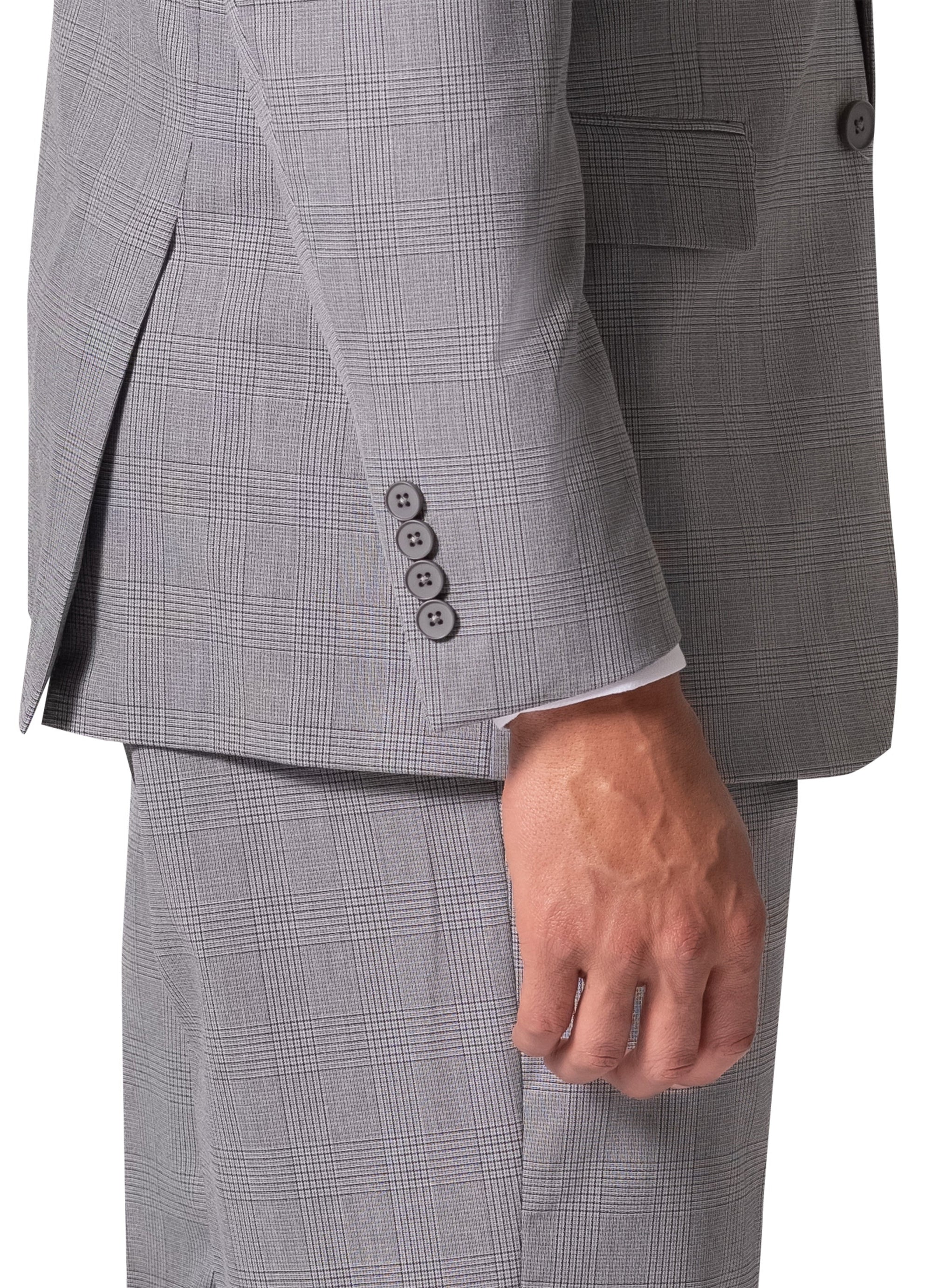 Bergamo Orange BP04KE-07 3PC Notch Modern Big & Tall Suit - Grey