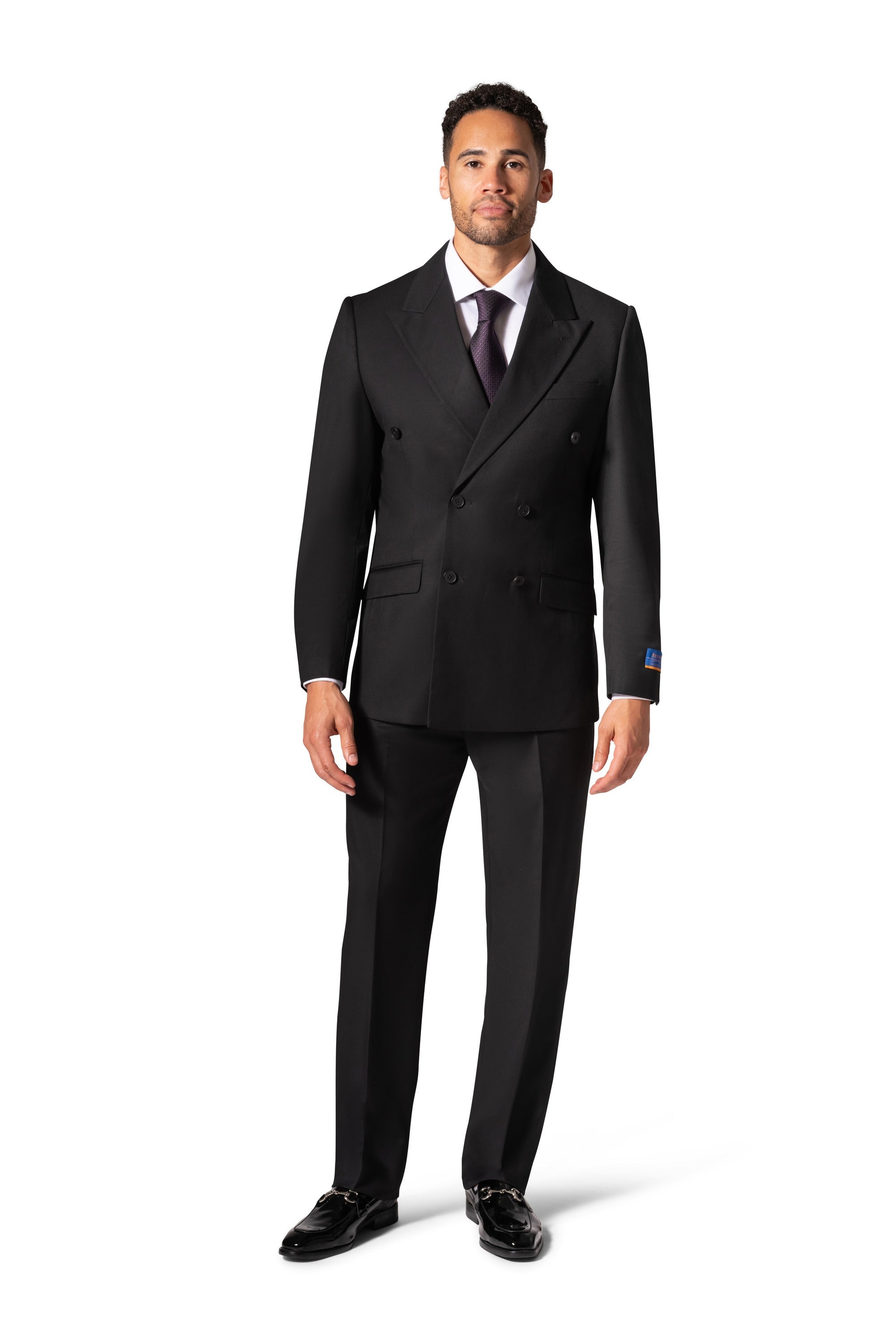 Bergamo Orange A6732 D/B Modern Fit Suit - Black