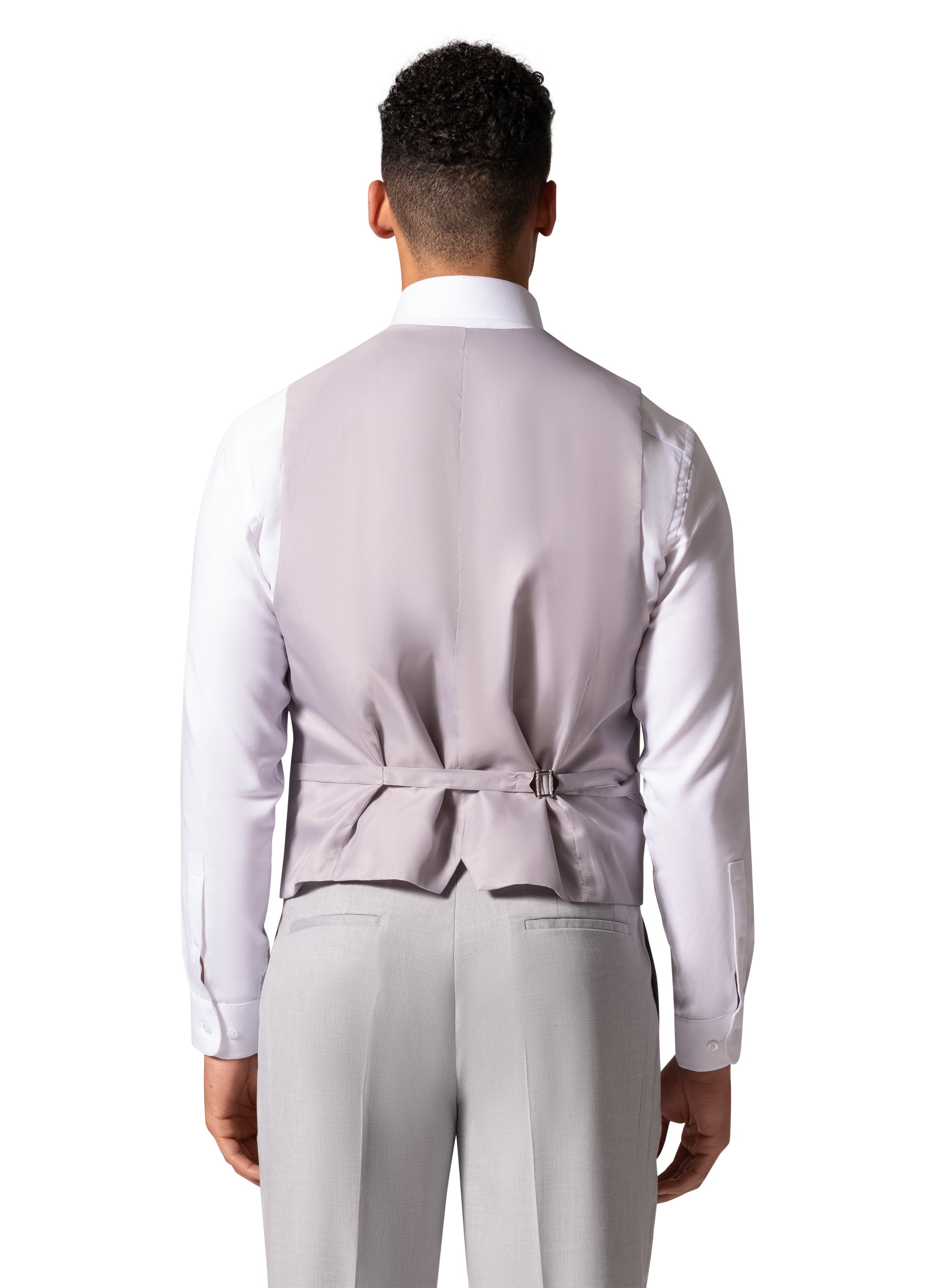 Bergamo Orange MARCO UNI 3PC Slim Peak Suit - Light Grey